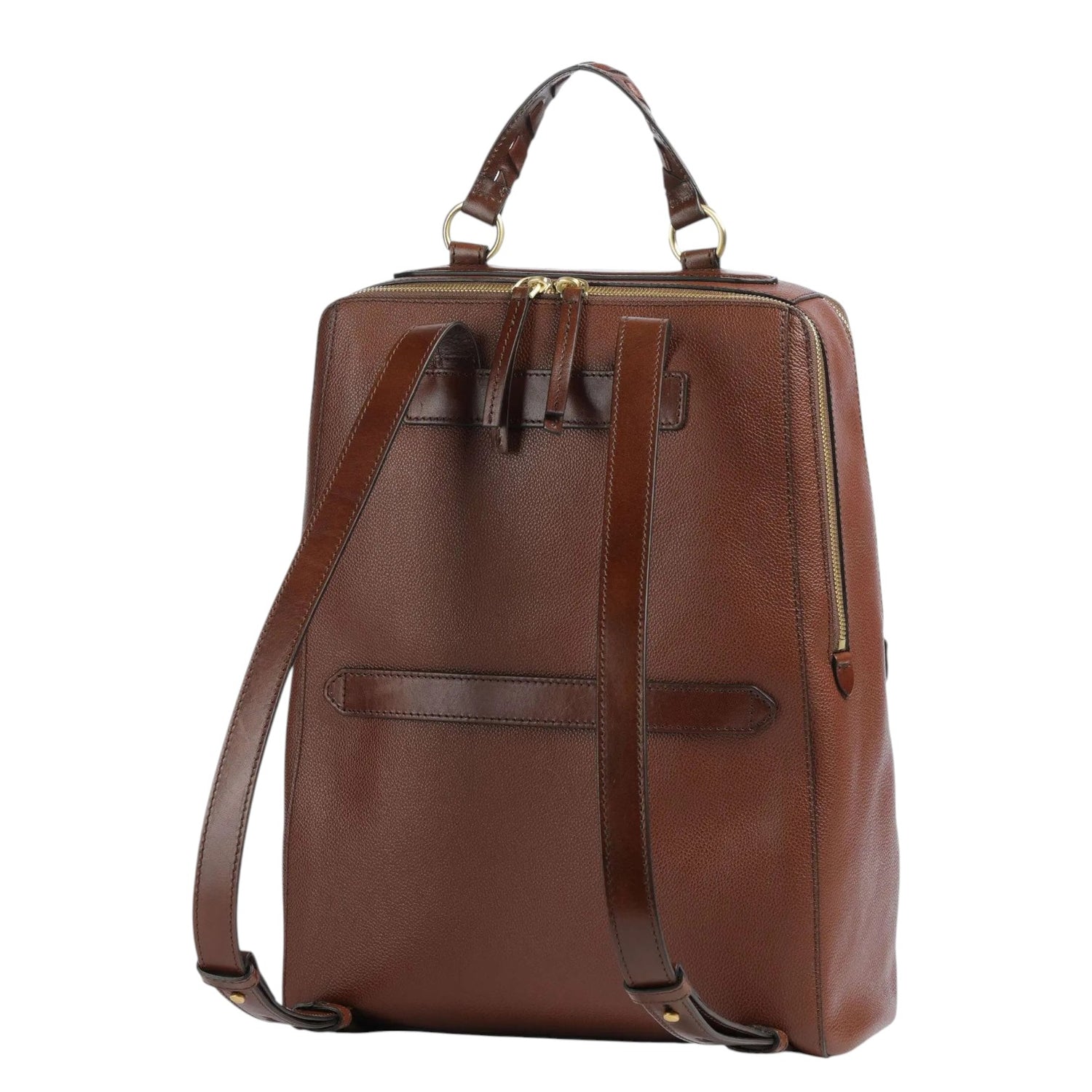 The Bridge Zaino Linea Ines Donna in Pelle Cuoio con Doppia Zip