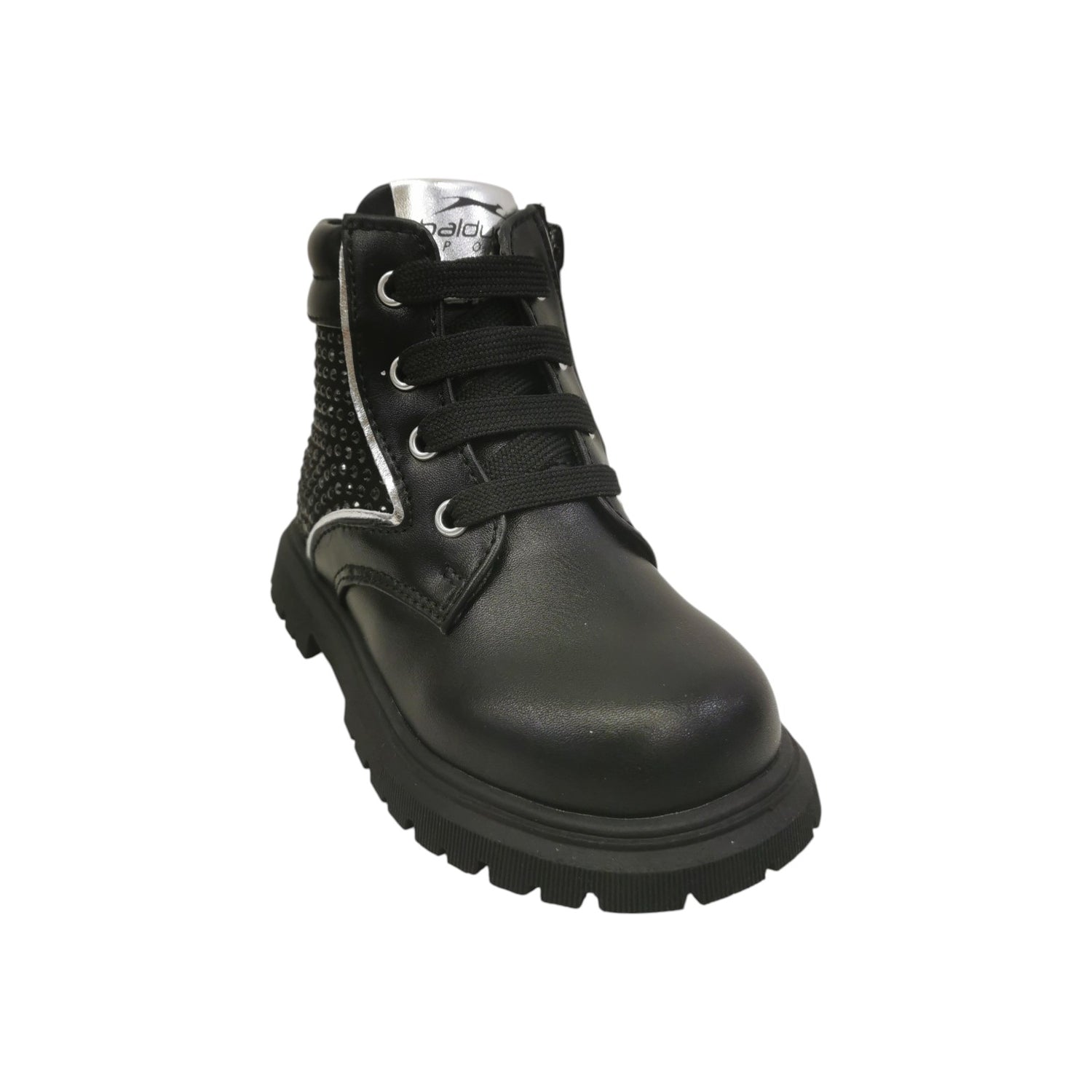 Balducci Sport Anfibio Bambina Nero con Strass e Inserto Argento