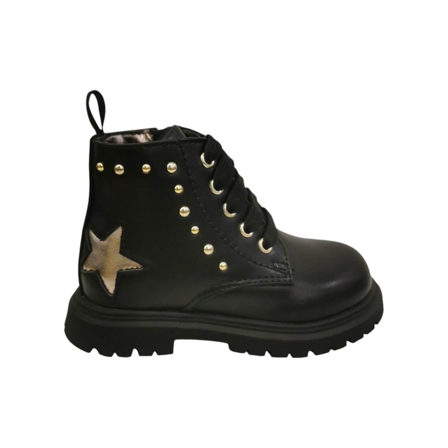 Balducci Sport Anfibio Bambina Nero Oro con Borchiette e Stella