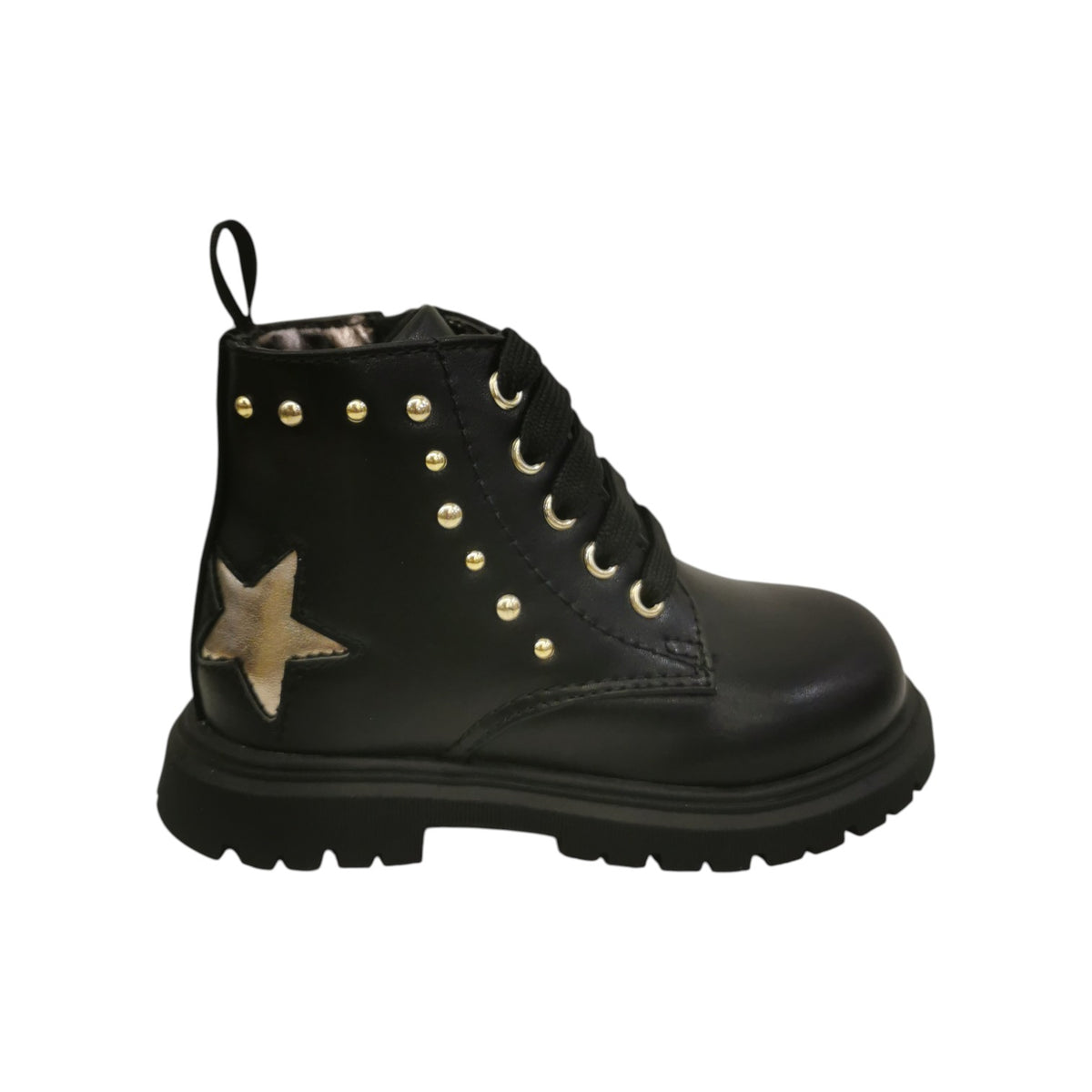Balducci Sport Anfibio Bambina Nero Oro con Borchiette e Stella