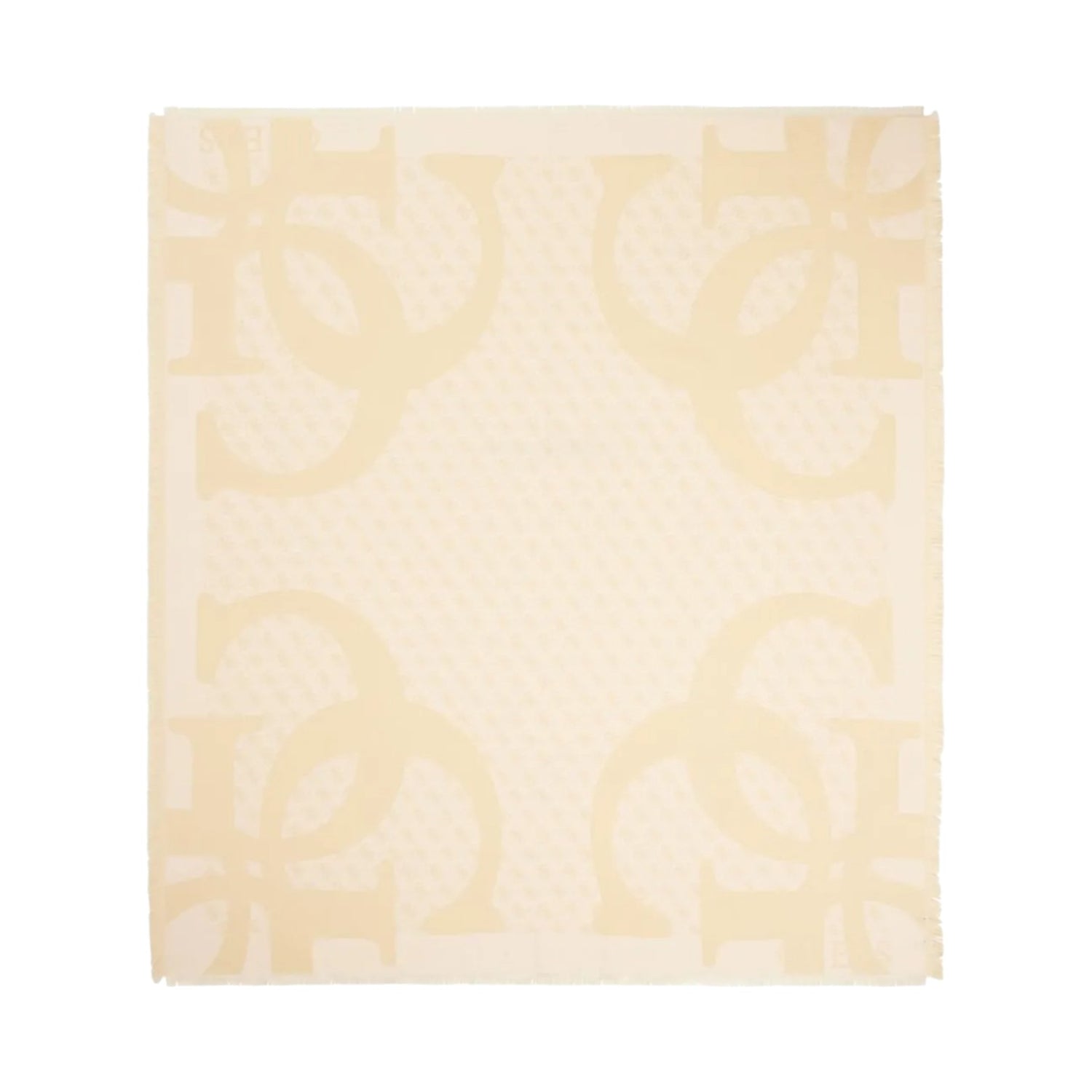 Guess Foulard Beige Jacquard con Maxi Logo da Donna