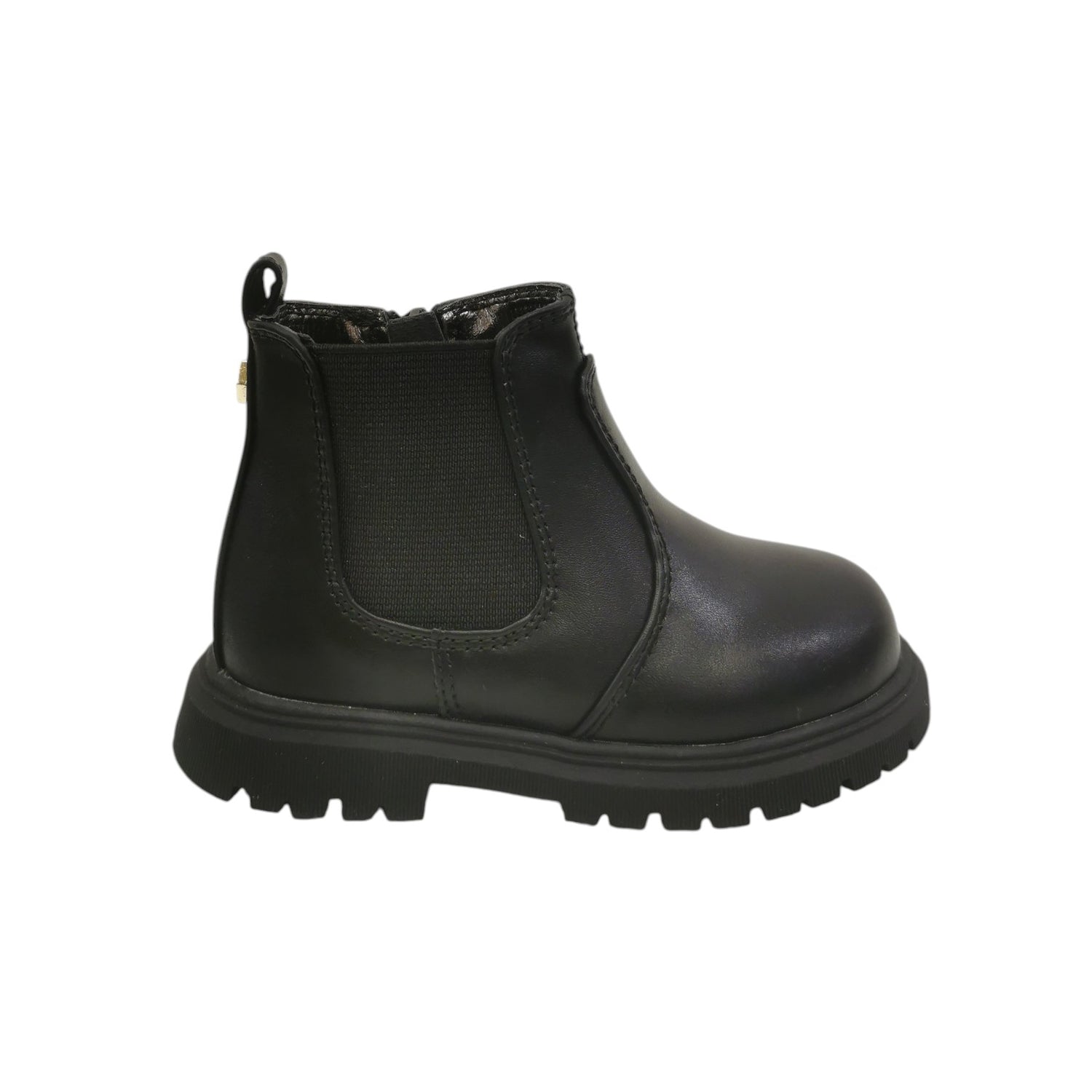 Cult Beatles Bambina in Ecopelle Nera con Elastico Laterale