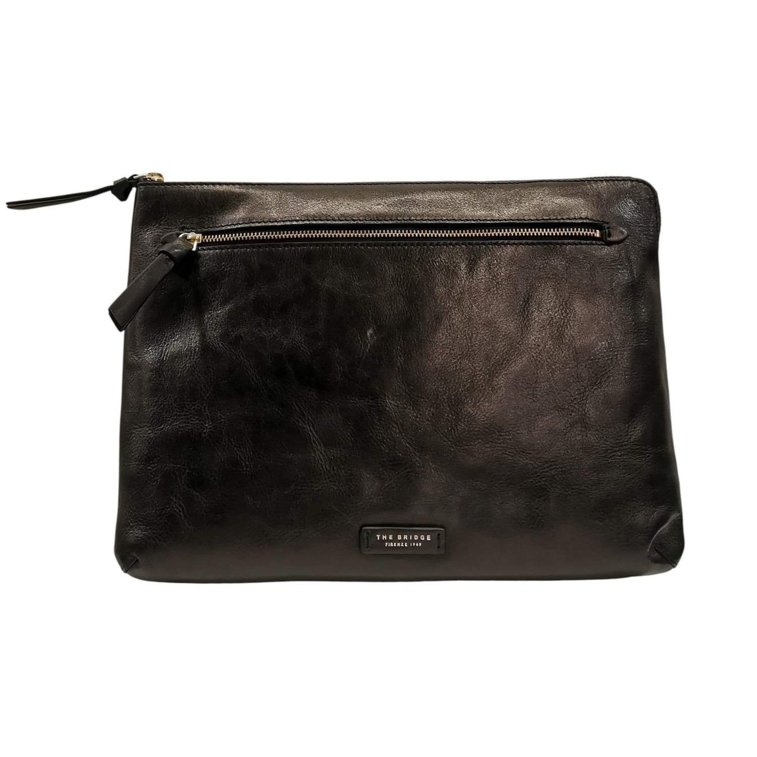 The Bridge Portadocumenti Unisex Linea Ingrid in Pelle Nera con Zip