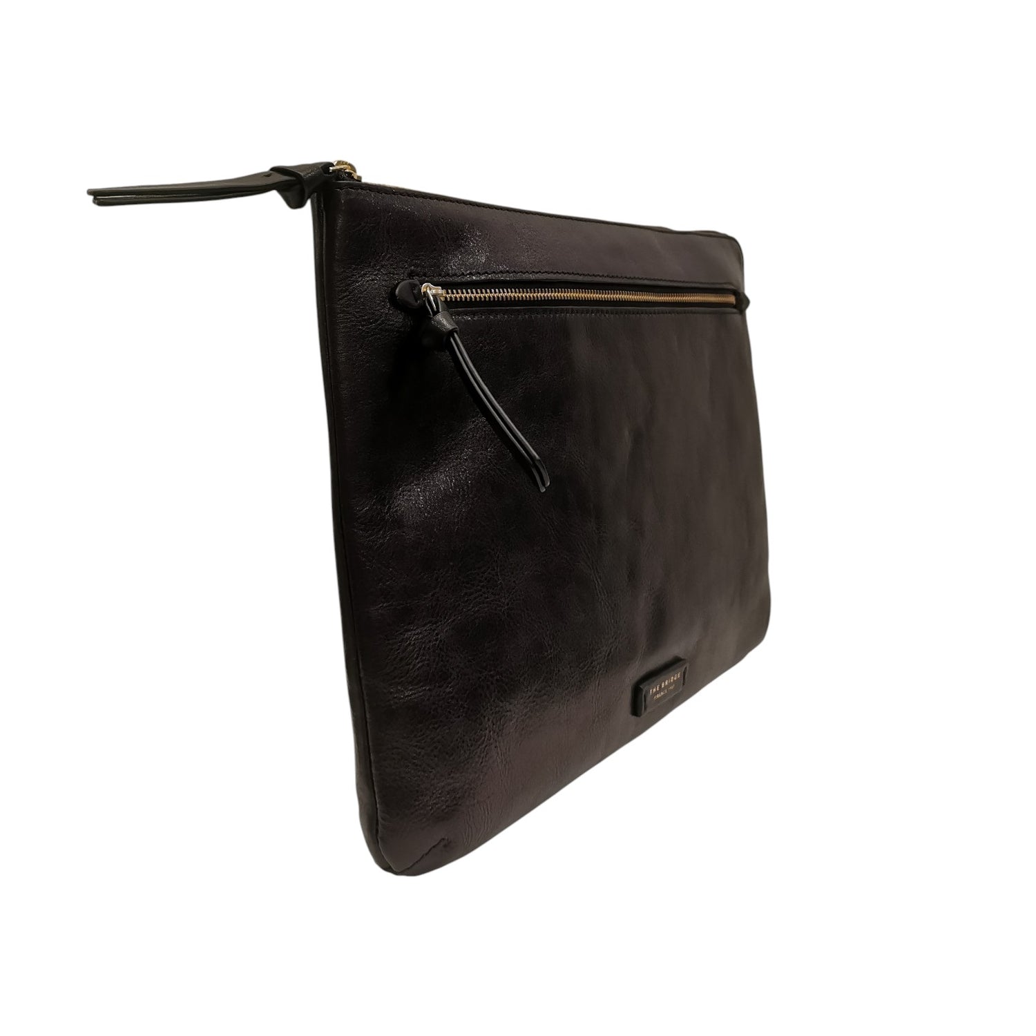 The Bridge Portadocumenti Unisex Linea Ingrid in Pelle Nera con Zip