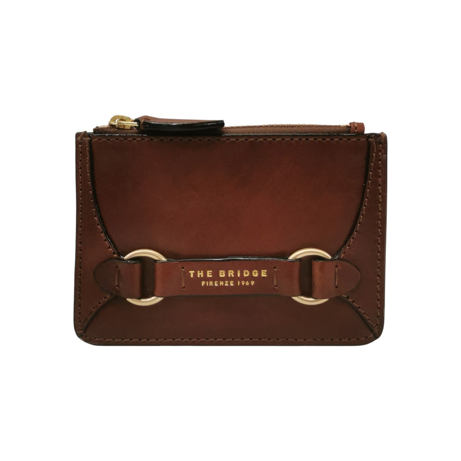 The Bridge Portacarte Donna Linea Isabella in Pelle Cuoio con Zip