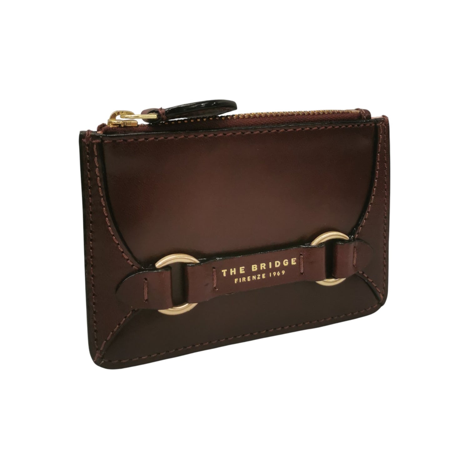 The Bridge Portacarte Donna Linea Isabella in Pelle Mosto con Zip