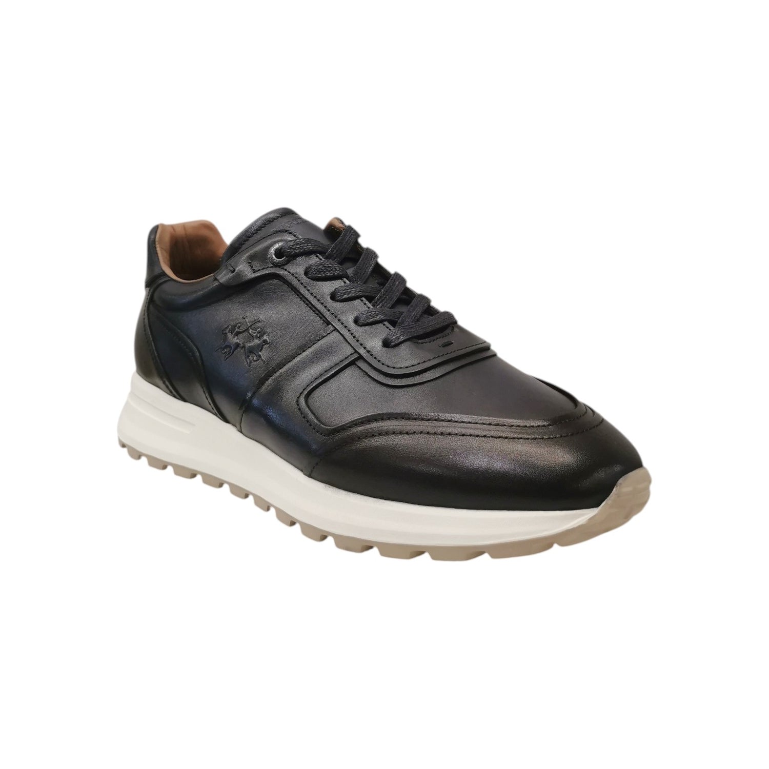 La Martina Sneakers Uomo in Pelle Blu