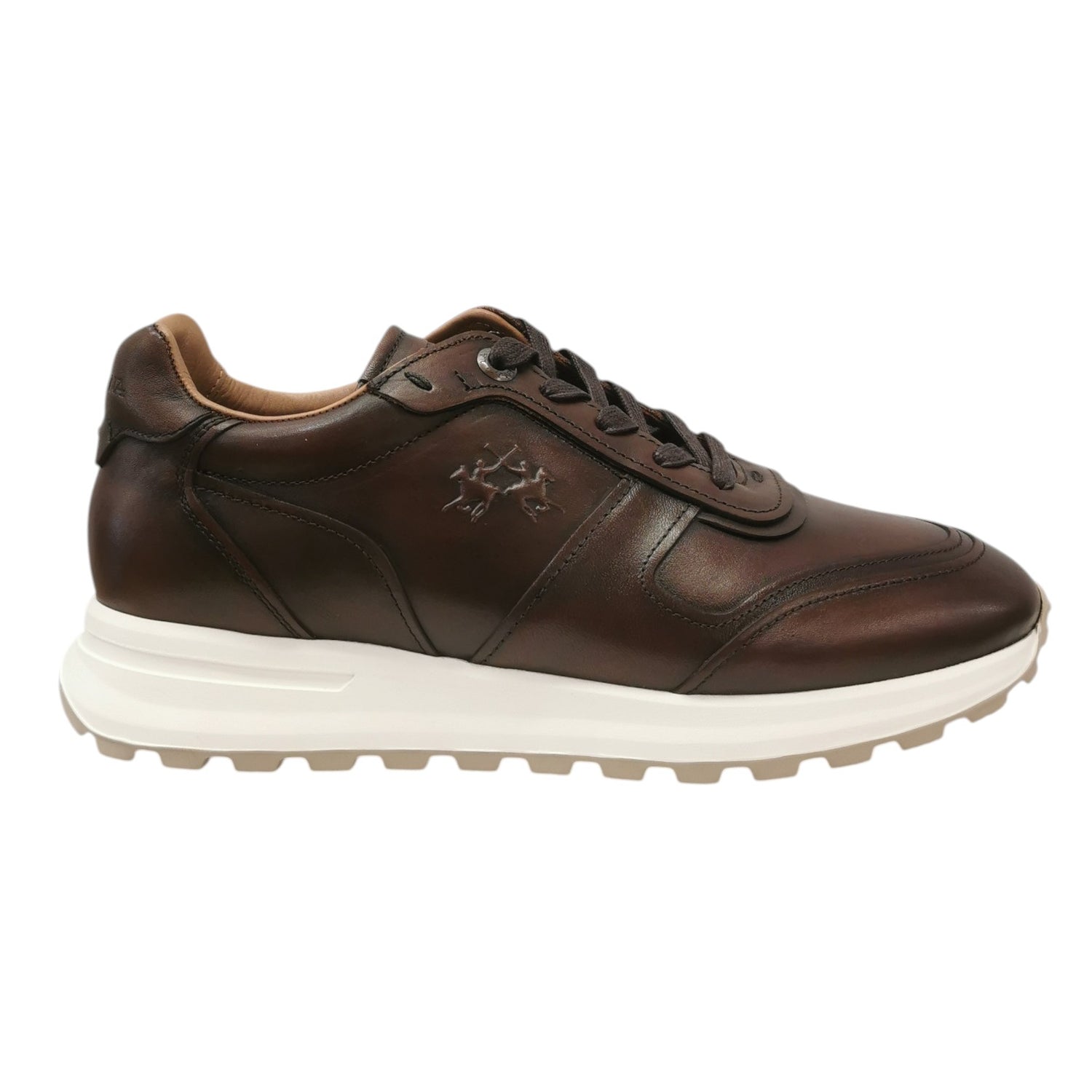 La Martina Sneakers Uomo in Pelle Testa di Moro