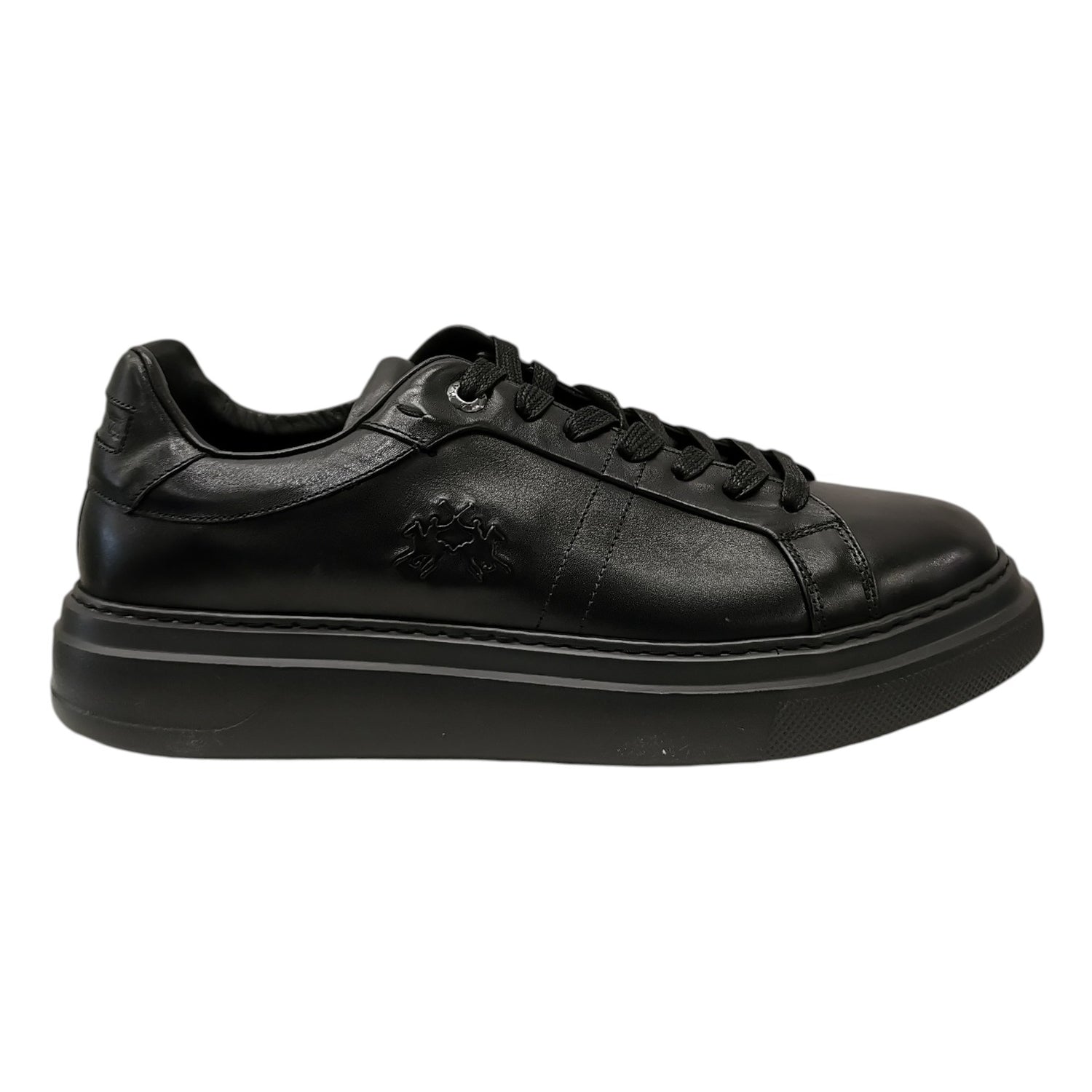 La Martina Sneakers Uomo in Pelle Nera