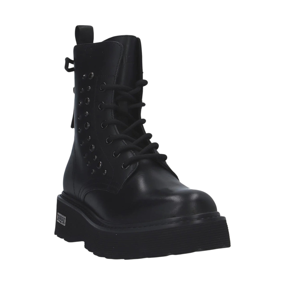 Cult Anfibio Donna in Pelle Nera con Borchie Nere