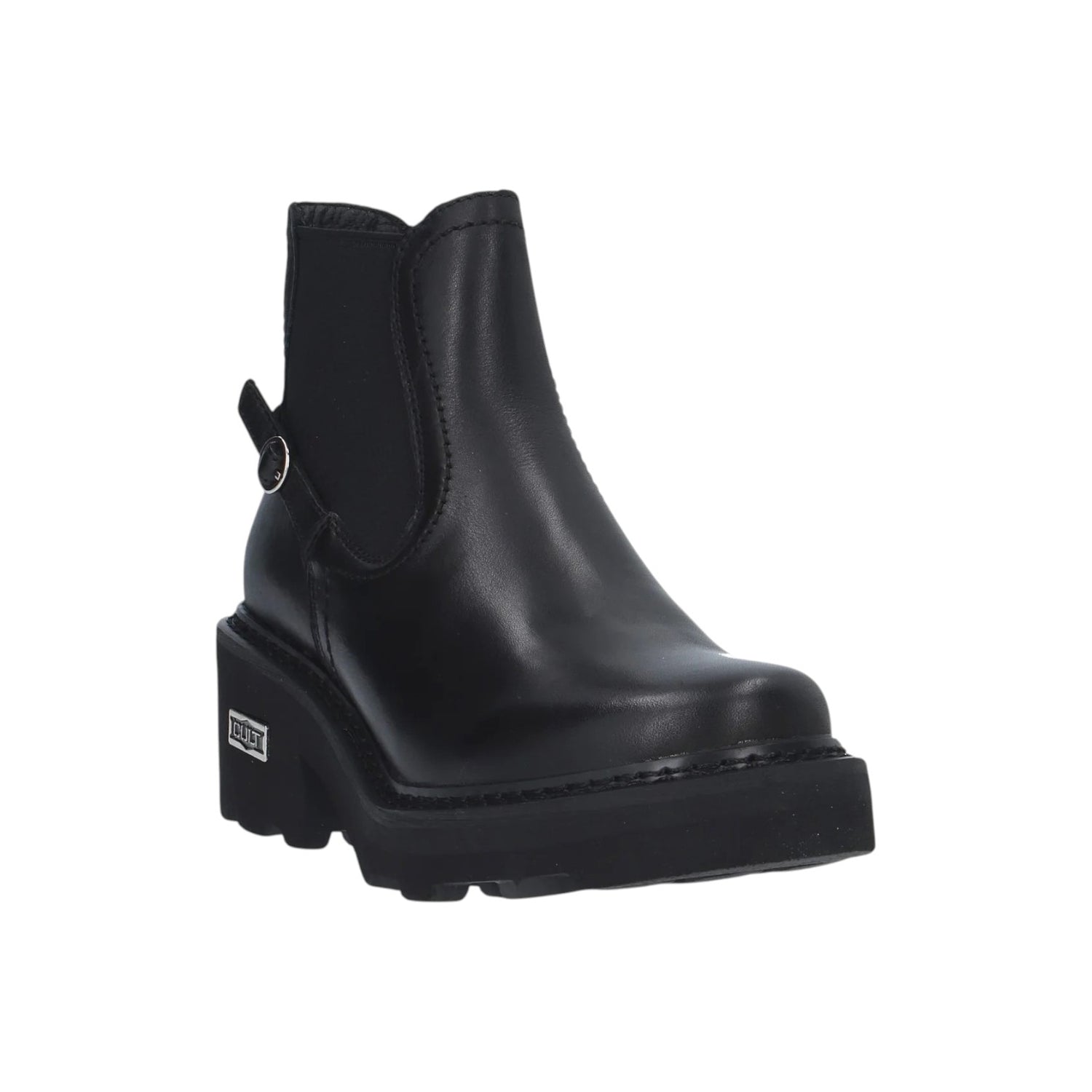 Cult Stivaletto Donna in Pelle con Elastico Laterale e Tacco Largo Alto 60mm