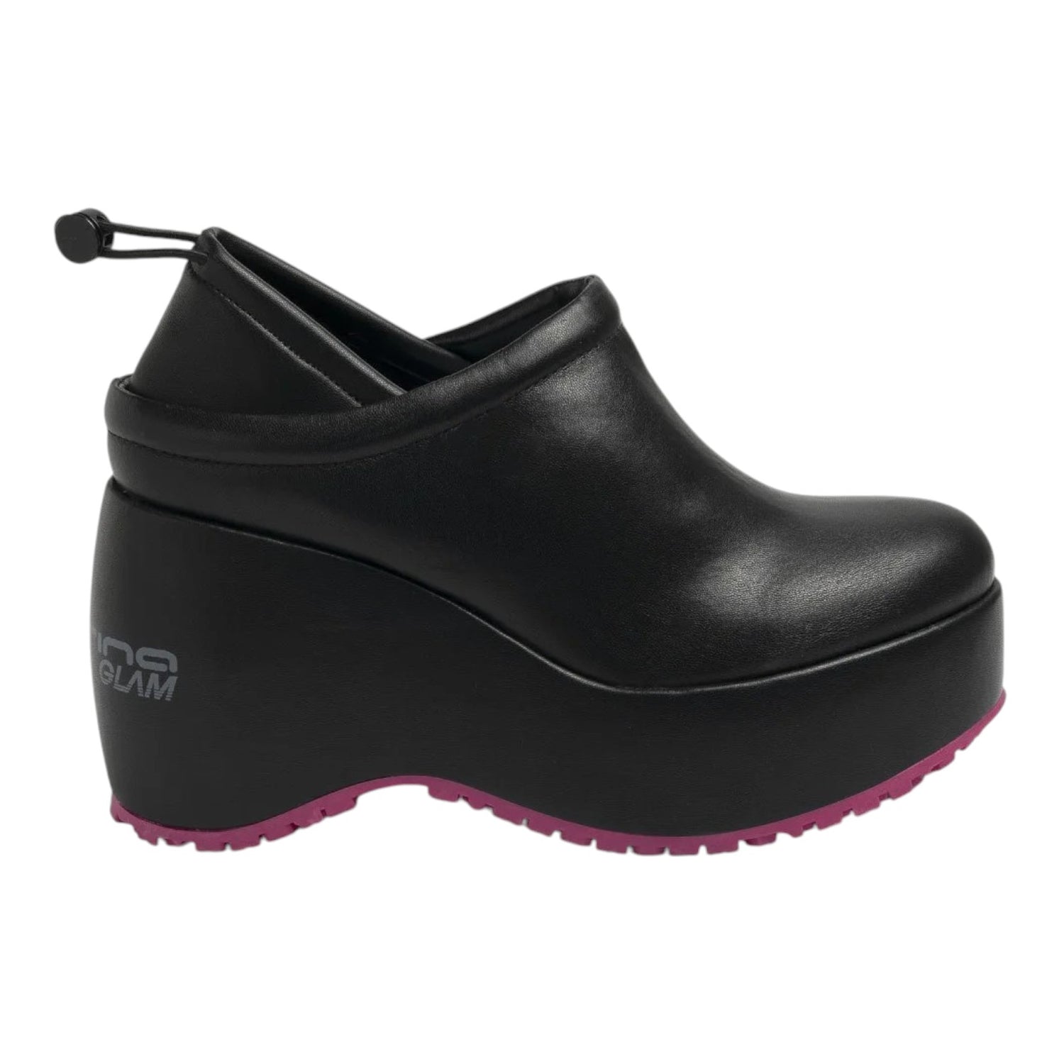 Fornarina Bubble1 Sabot Platform Donna in Ecopelle Nera