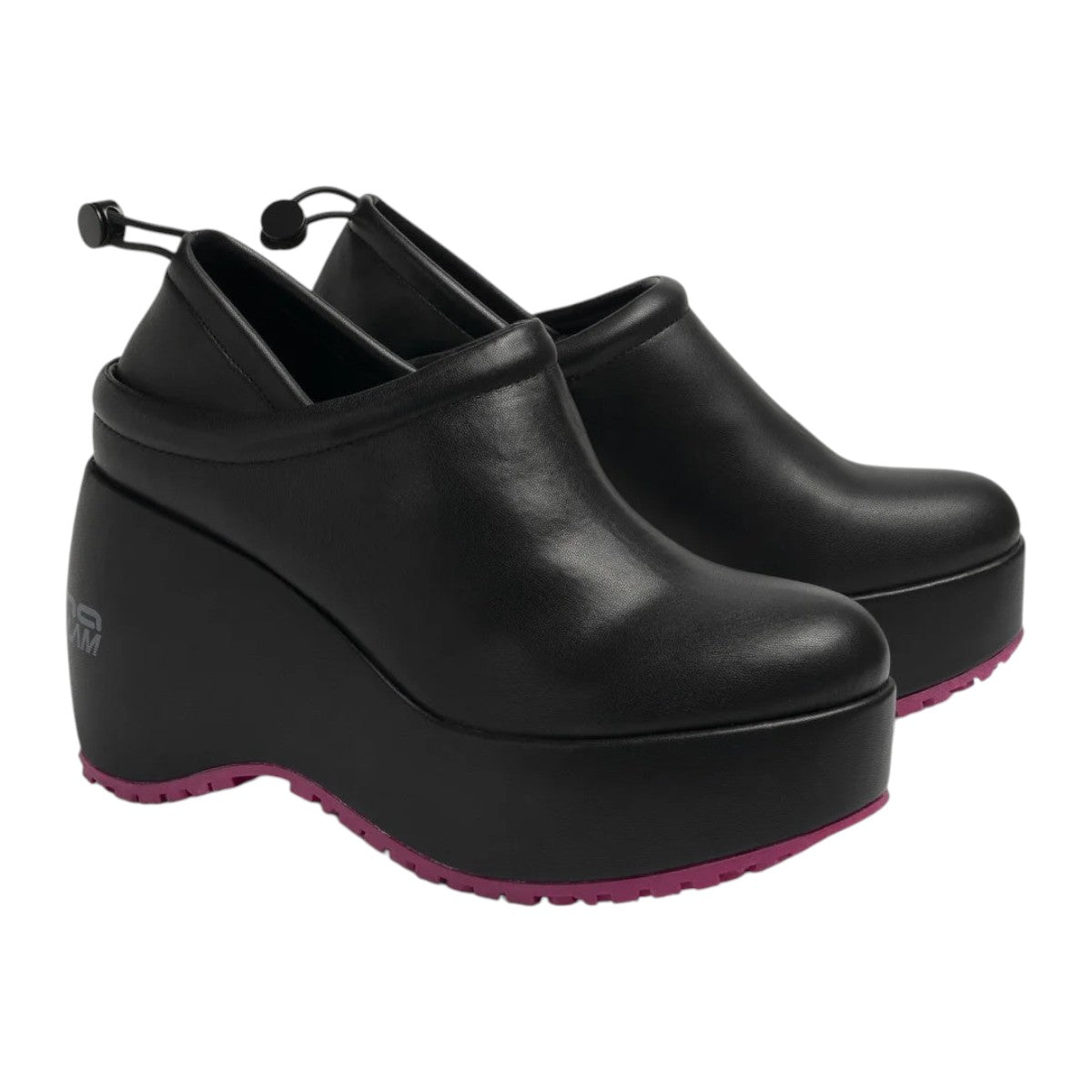 Fornarina Bubble1 Sabot Platform Donna in Ecopelle Nera