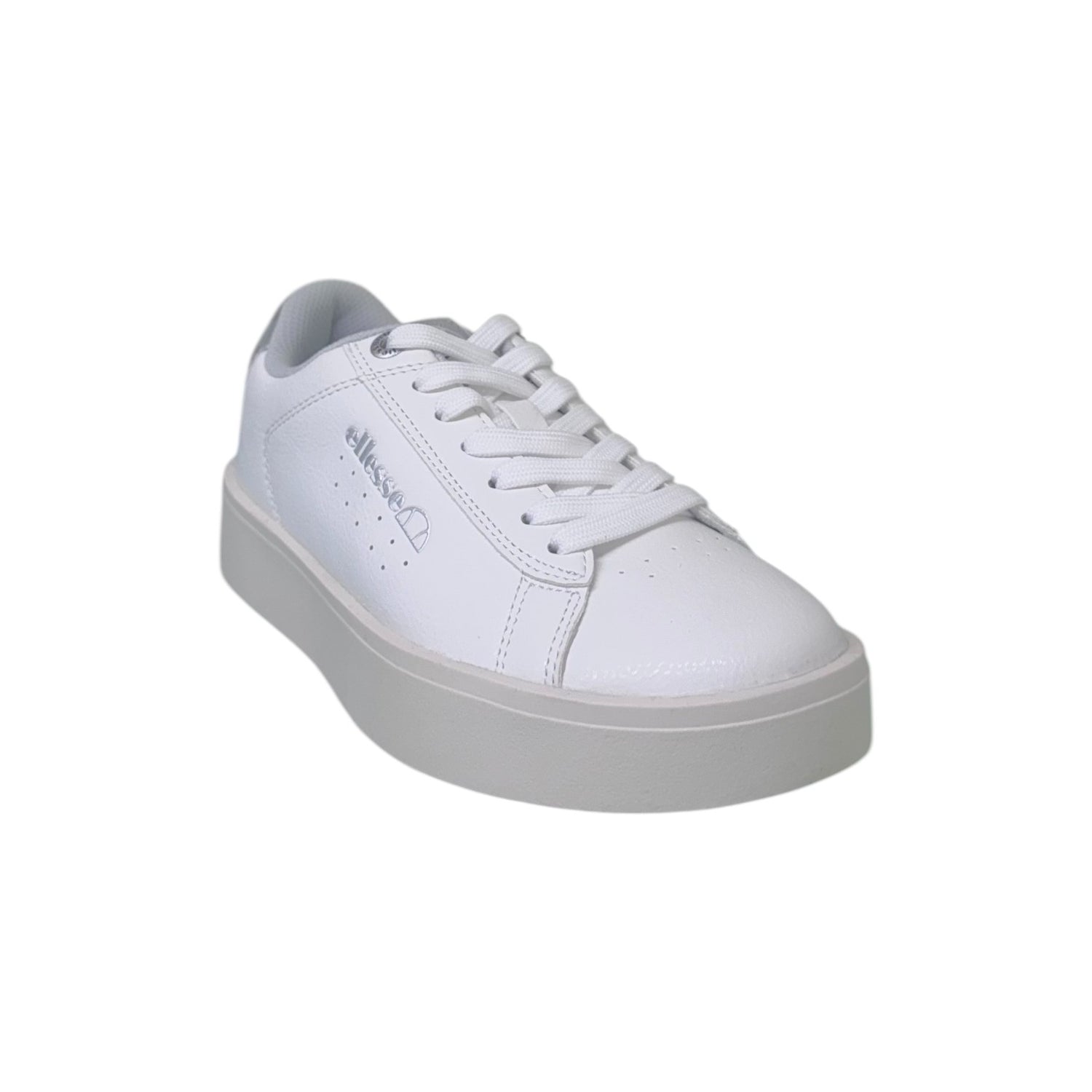 Ellesse Sneakers Donna in Ecopelle Bianca con Inserto Argento