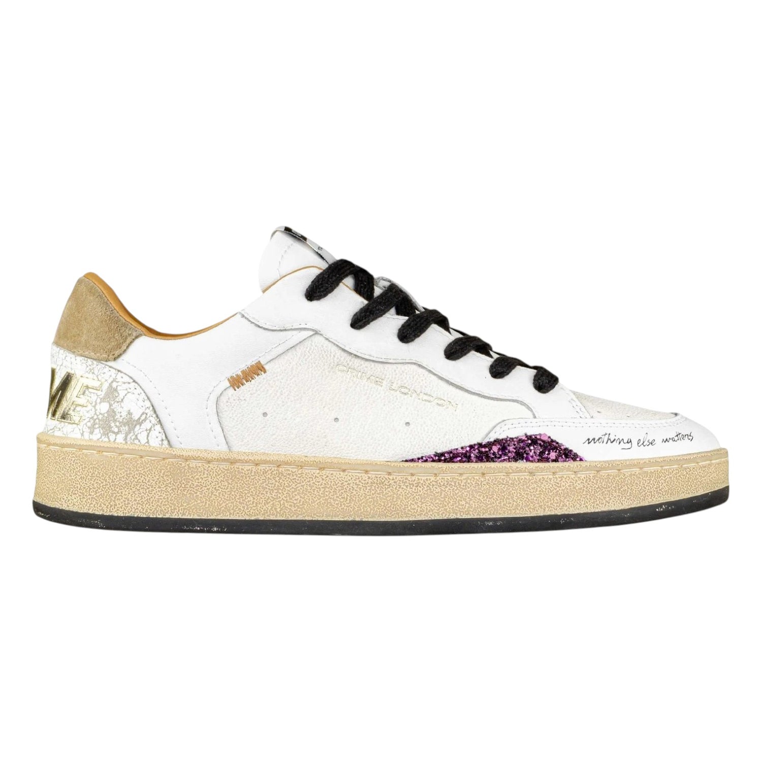 Crime London Sneakers Donna in Pelle Bianca Chelsea Blerry Blast
