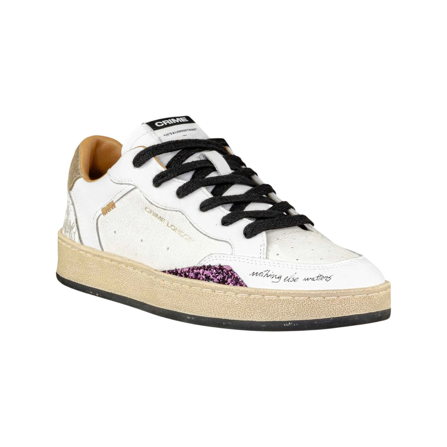Crime London Sneakers Donna in Pelle Bianca Chelsea Blerry Blast
