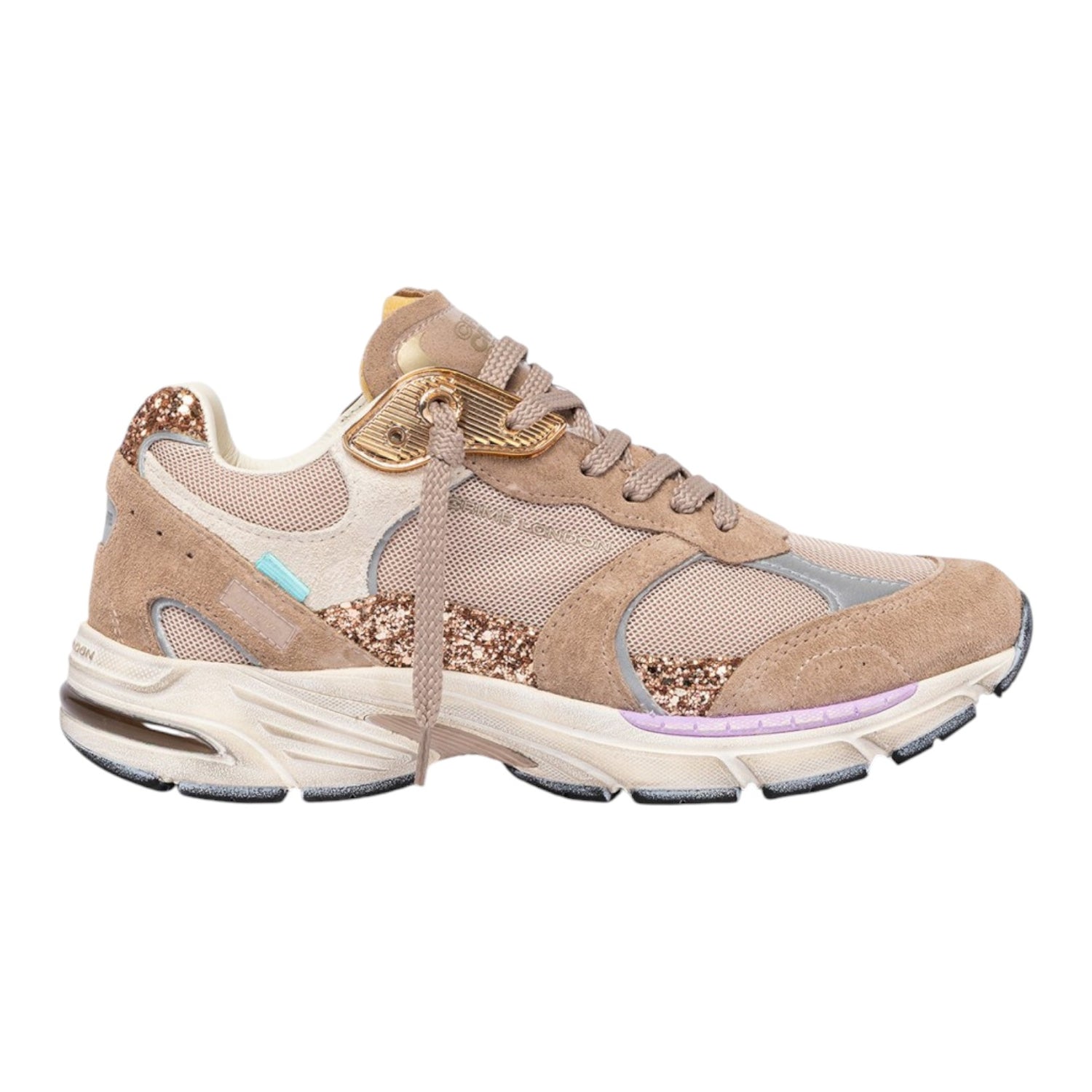 Crime London Sneakers Donna in Tessuto e Camoscio Sabbia Fugitive 9094 Copper Flare