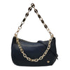 caleidos-borsa-a-spalla-donna-in-pelle-martellata-blu-notte-con-doppia-catena-dorata