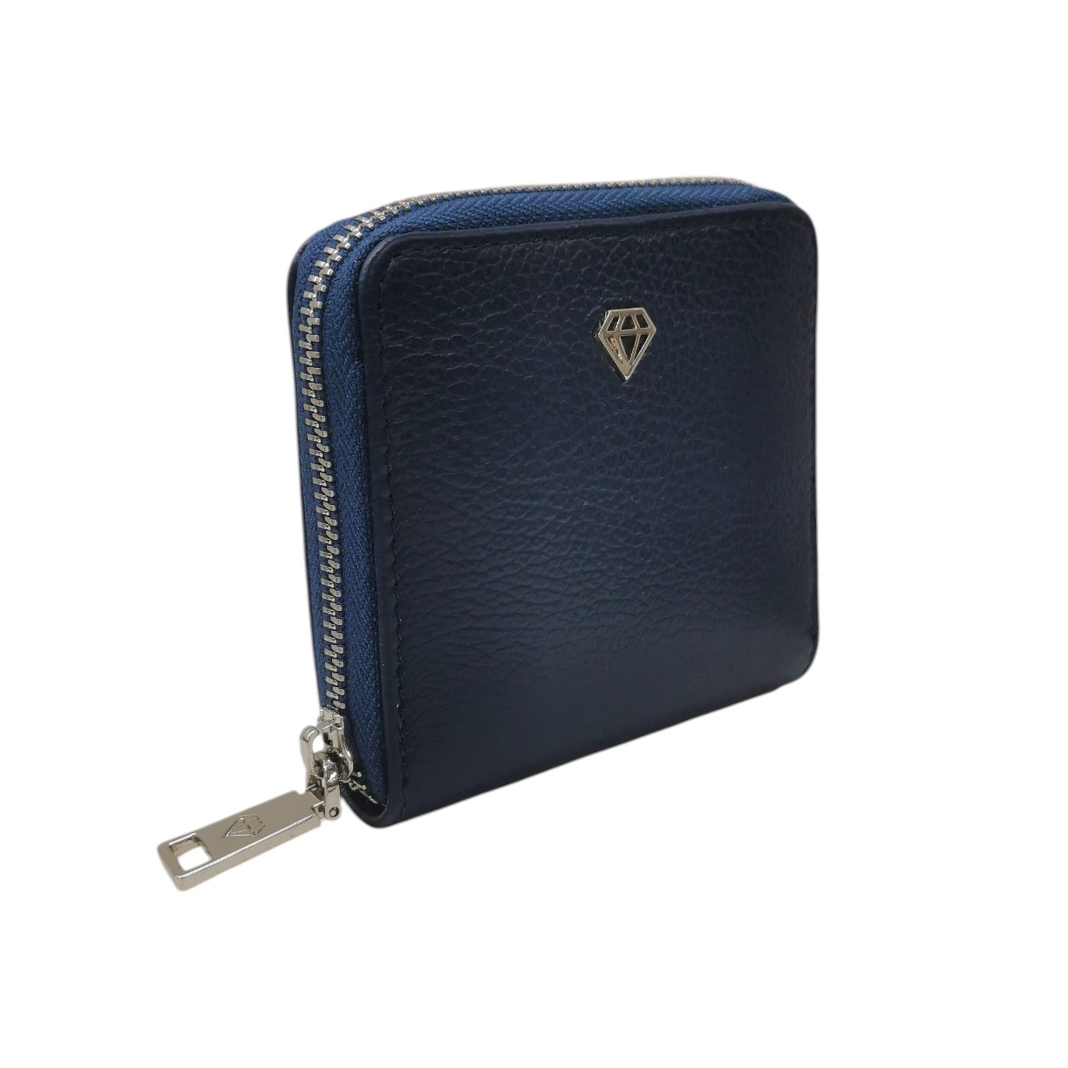 Caleidos Portafoglio Piccolo Donna in Pelle Martellata Blu