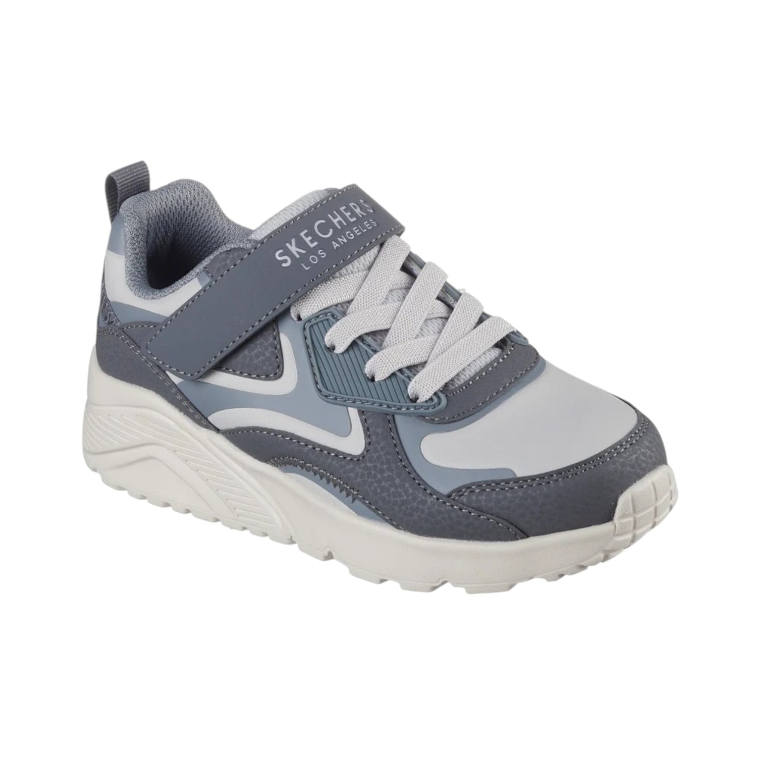 Skechers Sneakers Bambino in Ecopelle Grigio Chiaro Uno Lite - Chroma Cruiser