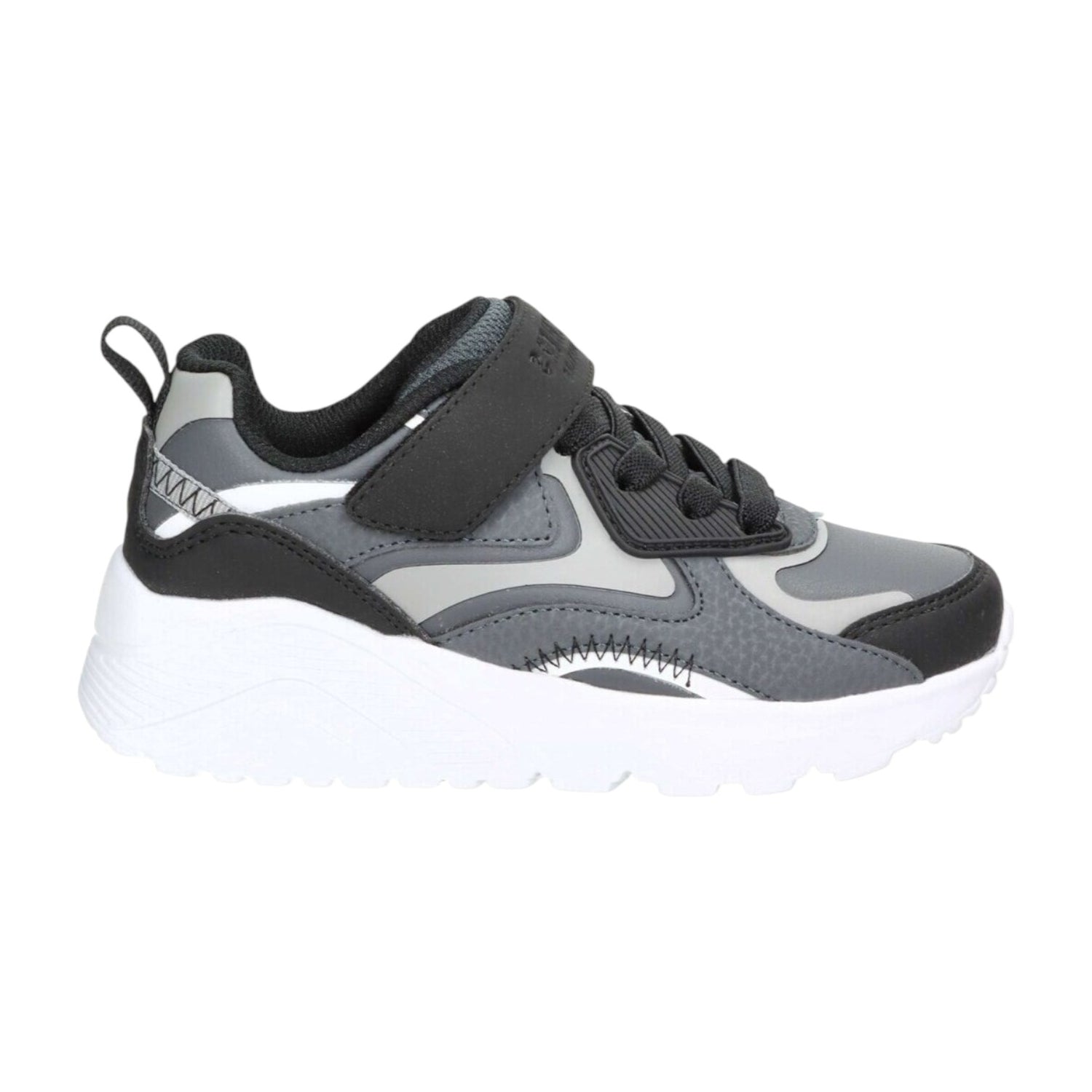 Skechers Sneakers Bambino in Ecopelle Grigio Nero Uno Lite - Chroma Cruiser