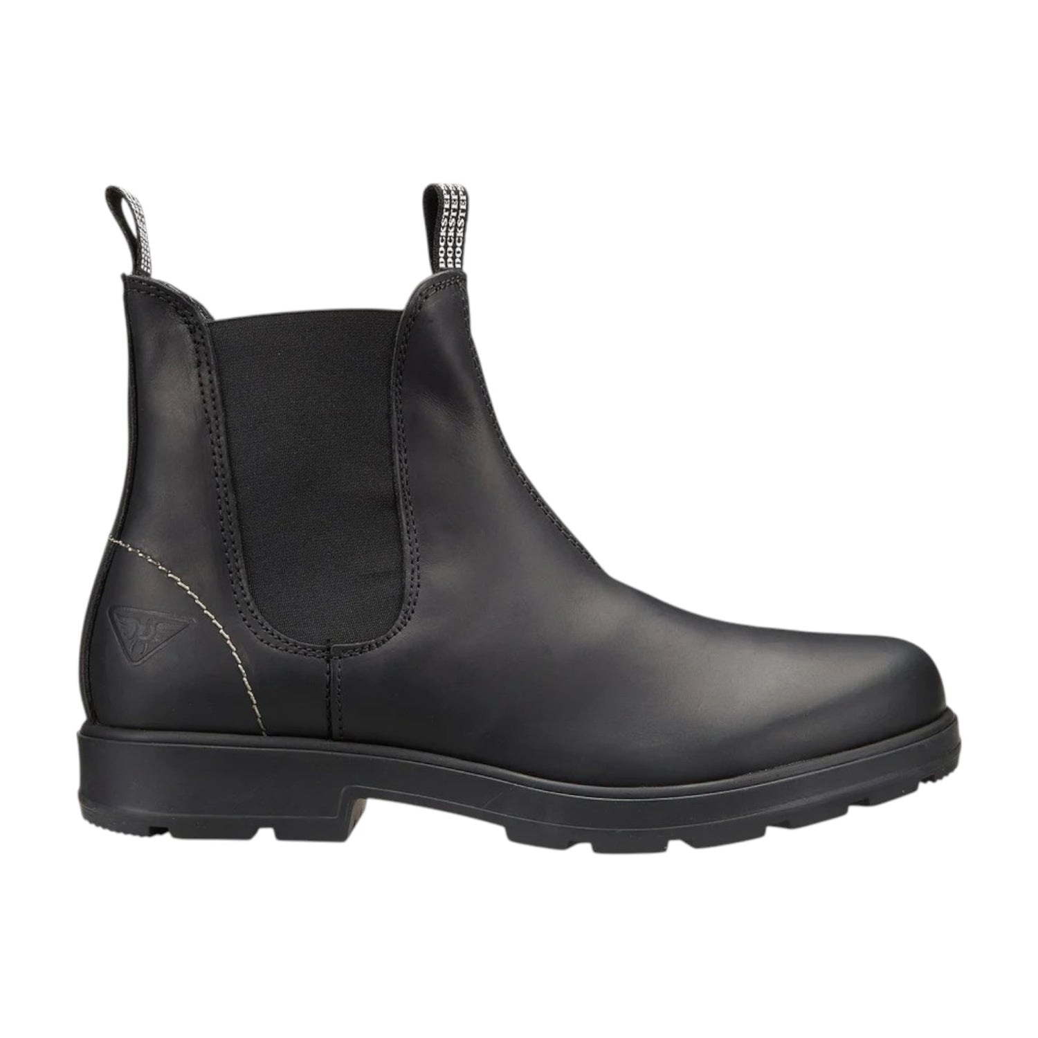 Docksteps Beatles Uomo in Pelle Nera con Elastici Laterali
