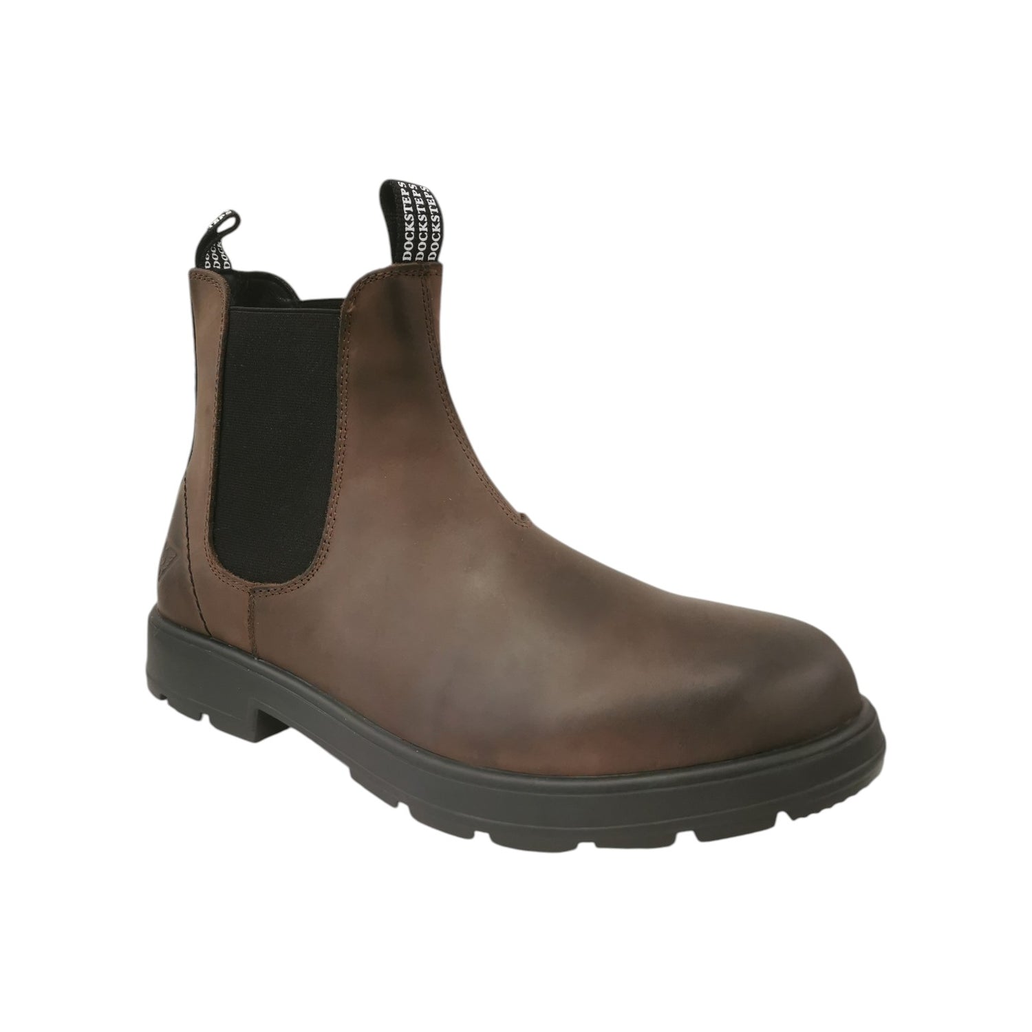 Docksteps Beatles Uomo in Pelle Marrone con Elastico e Linguetta