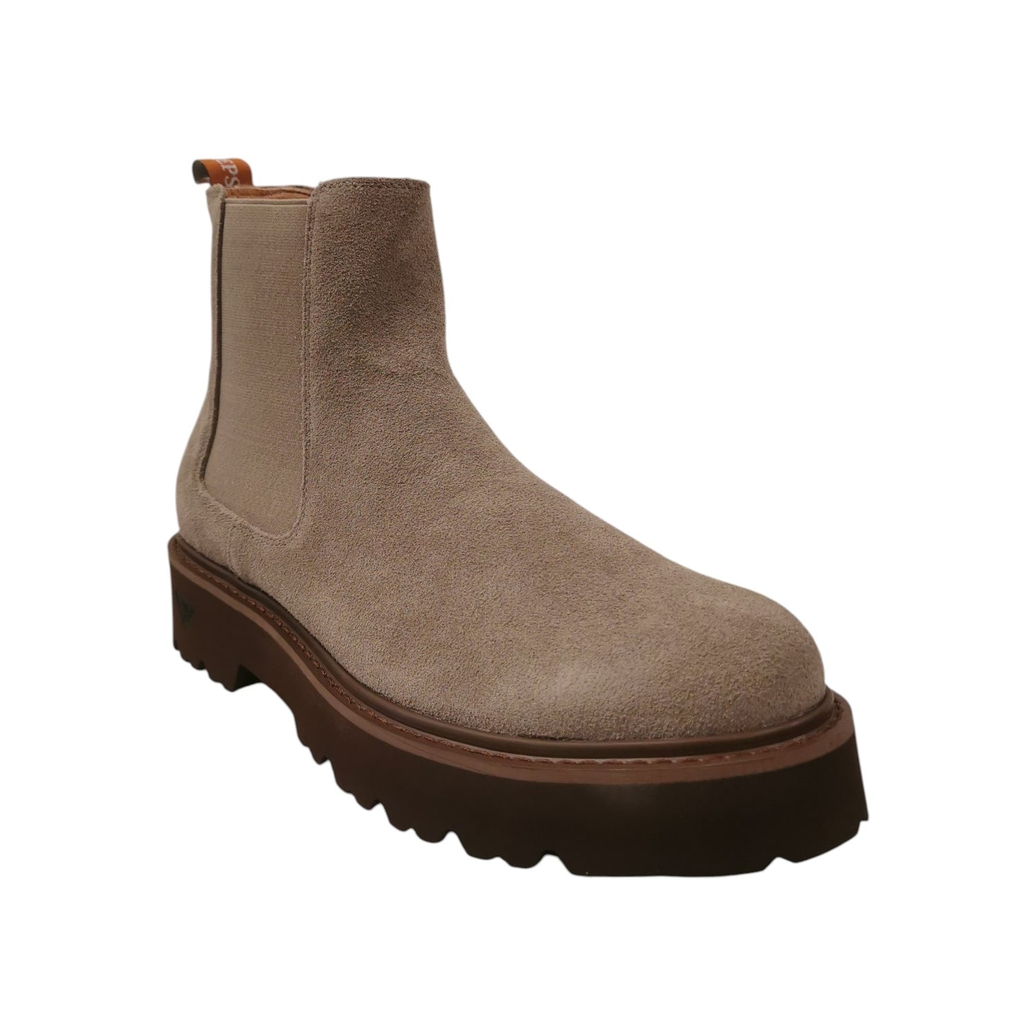 Docksteps Beatles Uomo Scamosciato Tortora con Elastico Laterale