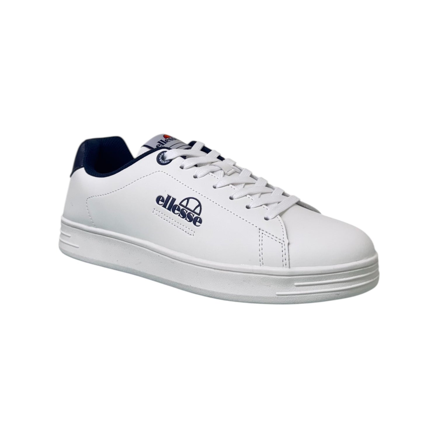 Ellesse Sneakers Uomo in Ecopelle Bianca con Dettagli Blu Scuro