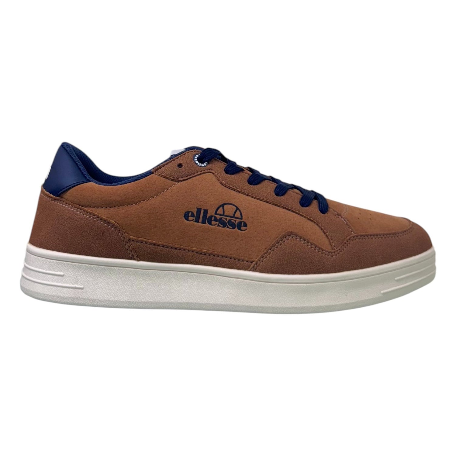 Ellesse Sneakers Uomo in Camoscio Sintetico Cuoio con Dettagli Blu