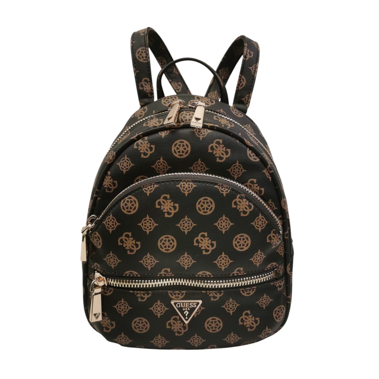 Guess Zaino Donna in Ecopelle Marrone con 4G Logo e Doppio Scomparto