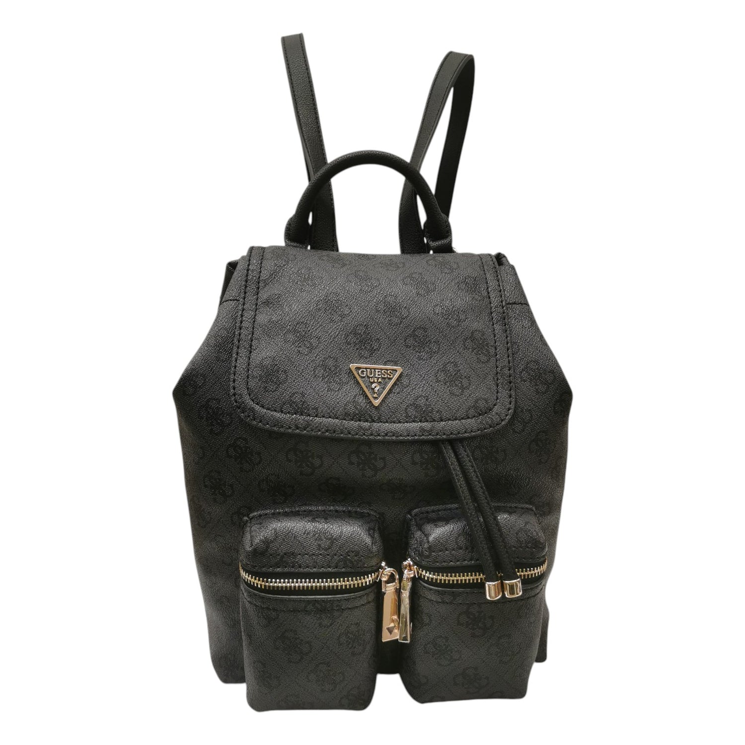 Guess Zaino Donna in Ecopelle Grigio con Stampa 4G Logo