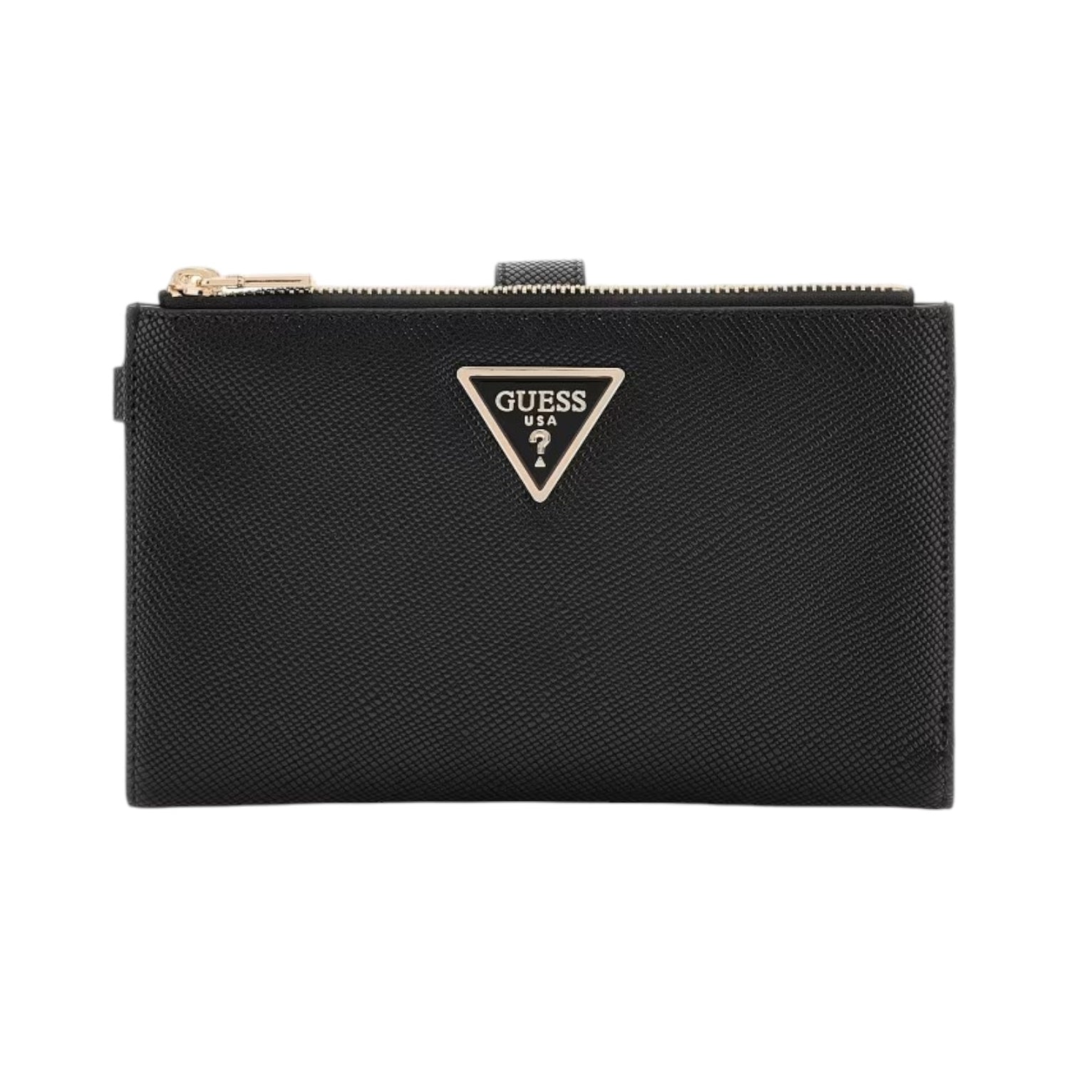 Guess Portafoglio Laurel Donna in Ecopelle Saffiano Nero