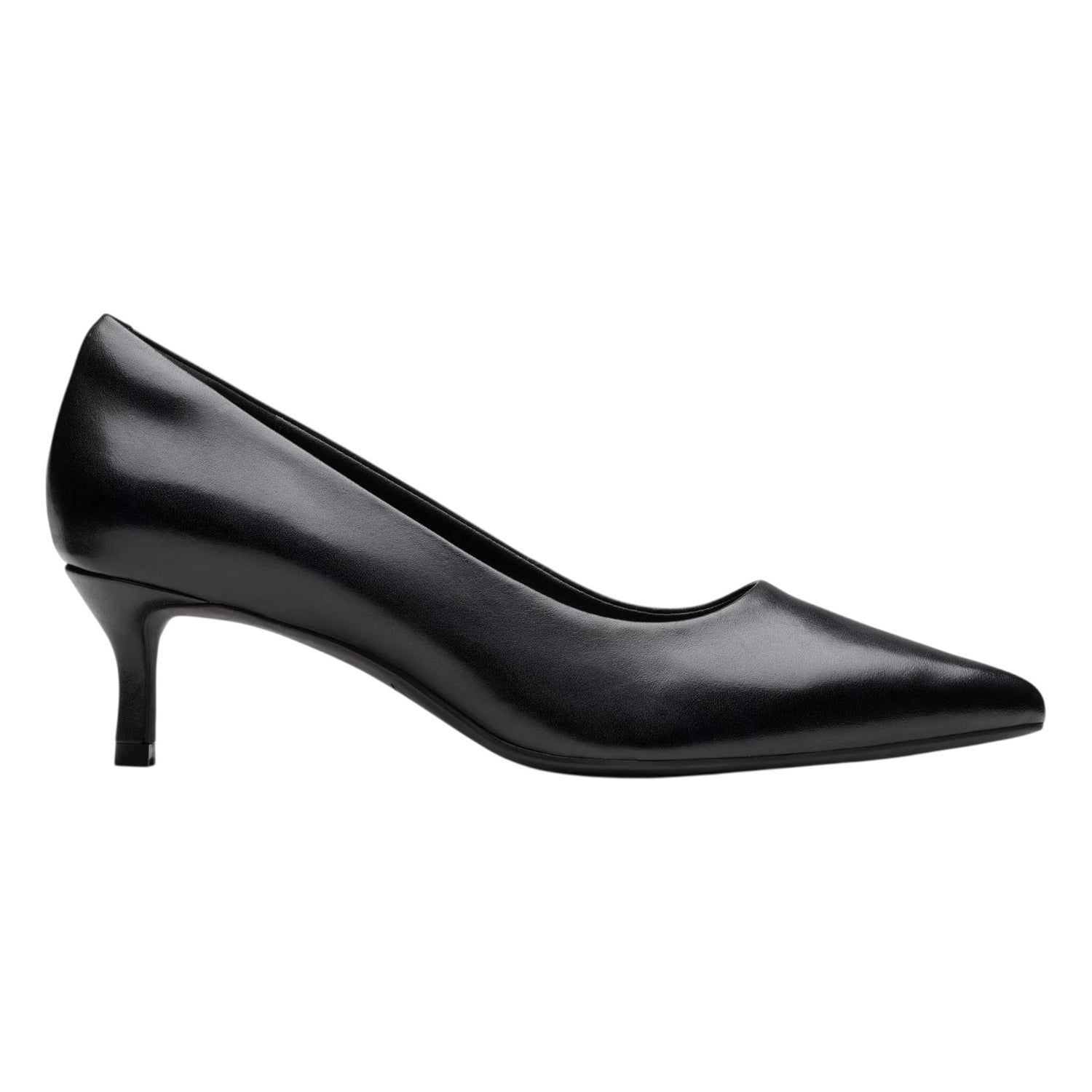 Clarks Zarey Court Dècollettè Donna in Pelle Nera con Tacco a Stiletto Alto 40mm