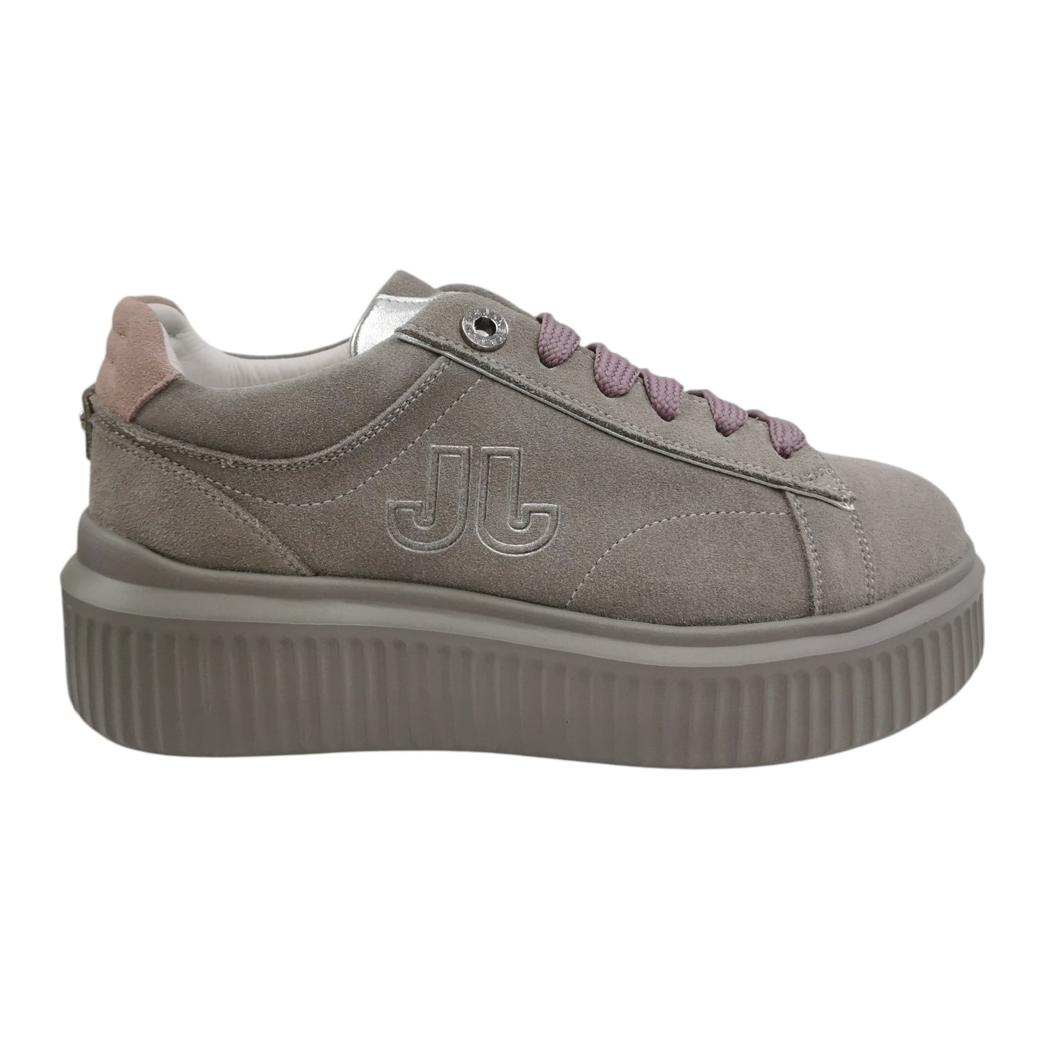 Janet&Janet Sneakers Platform Donna in Camoscio Cemento