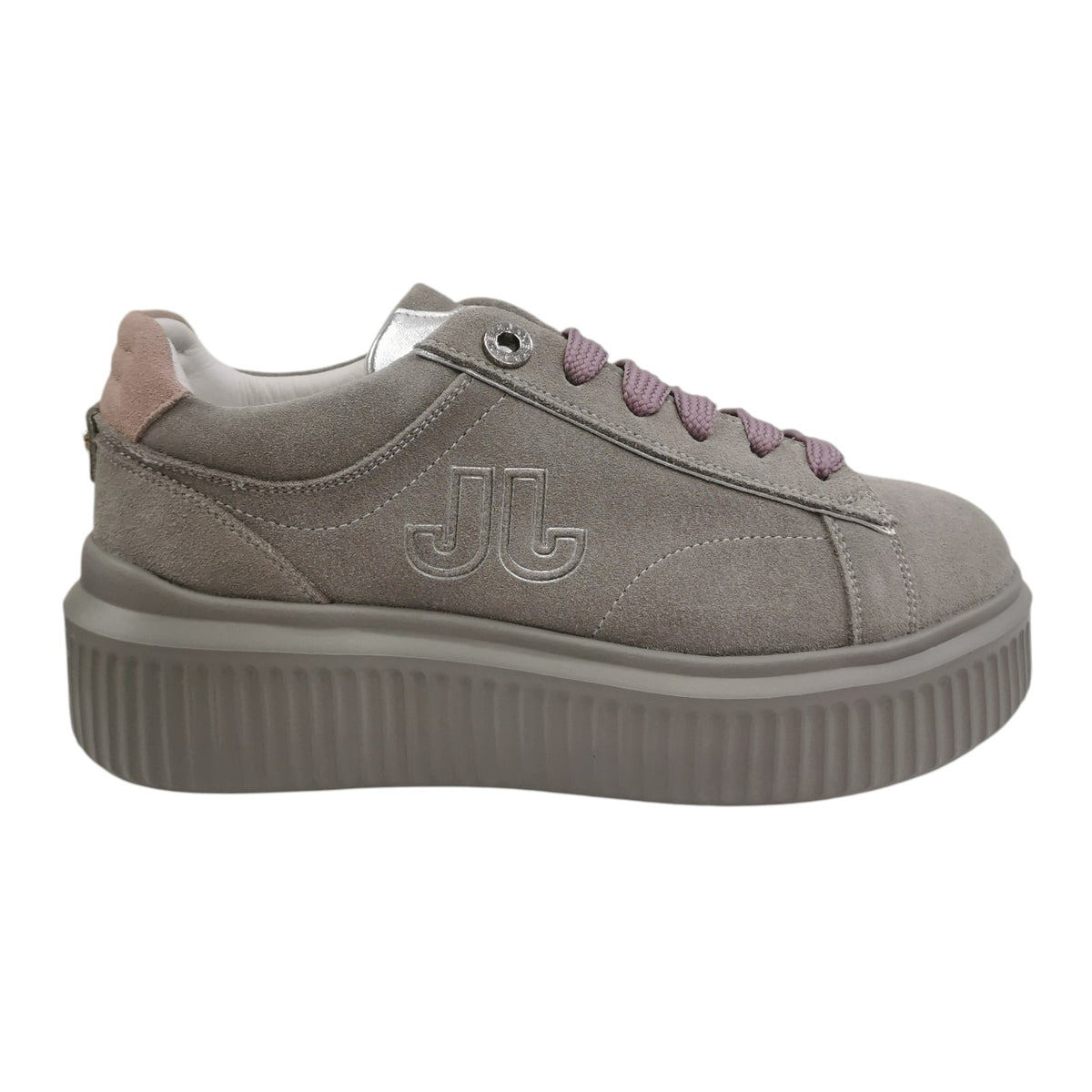 Janet&Janet Sneakers Platform Donna in Camoscio Cemento
