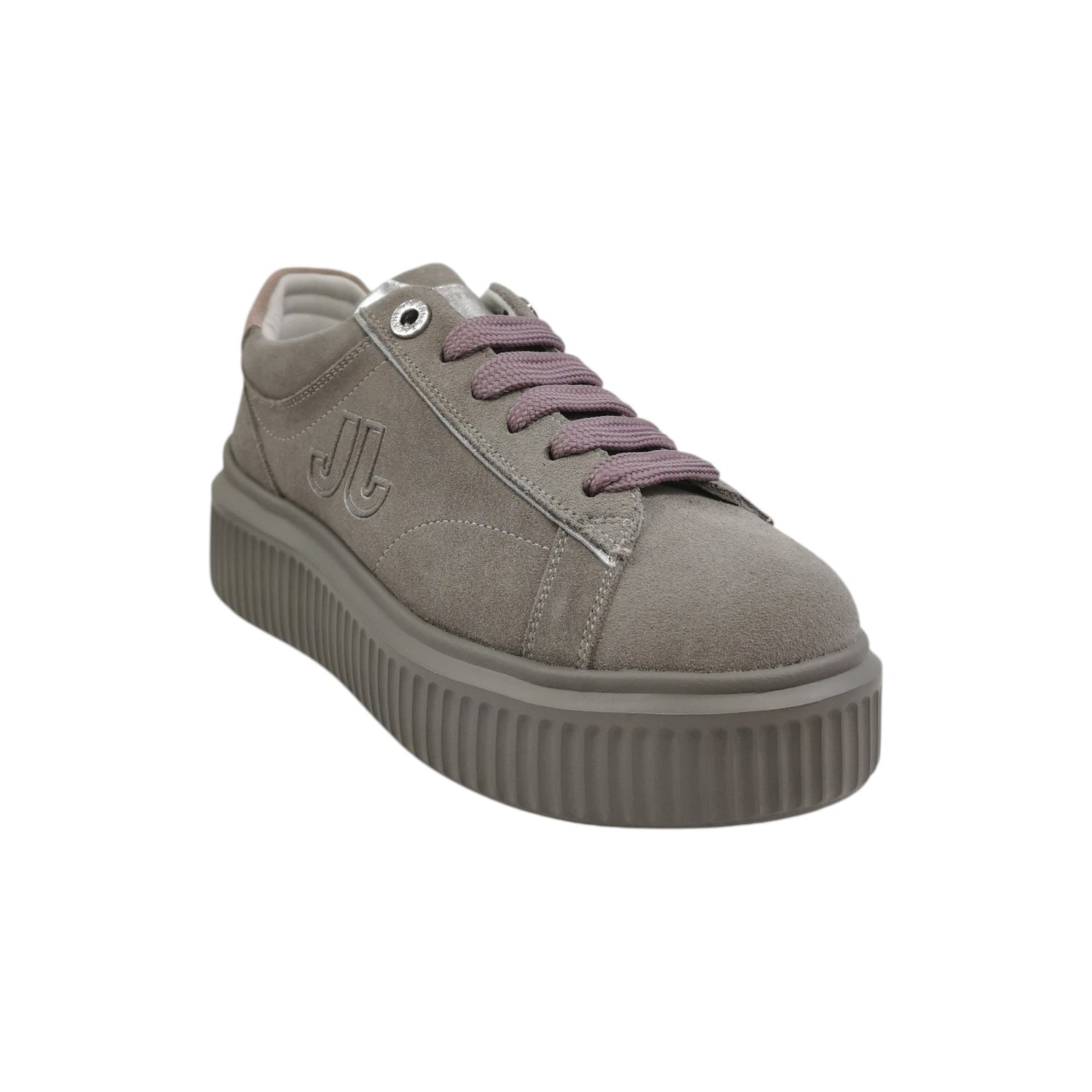 Janet&Janet Sneakers Platform Donna in Camoscio Cemento