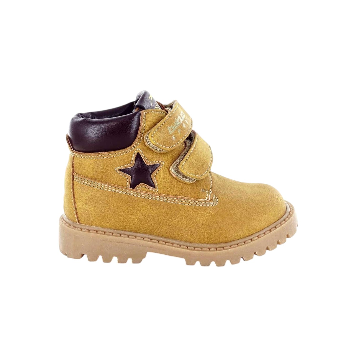 Balducci Sport Stivaletto Bambino in Camoscio Ocra con Doppio Strappo