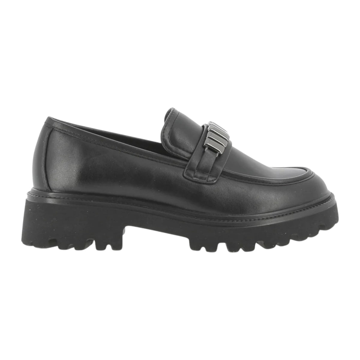 Keys Mocassino Donna in Ecopelle Nera con Morsetto