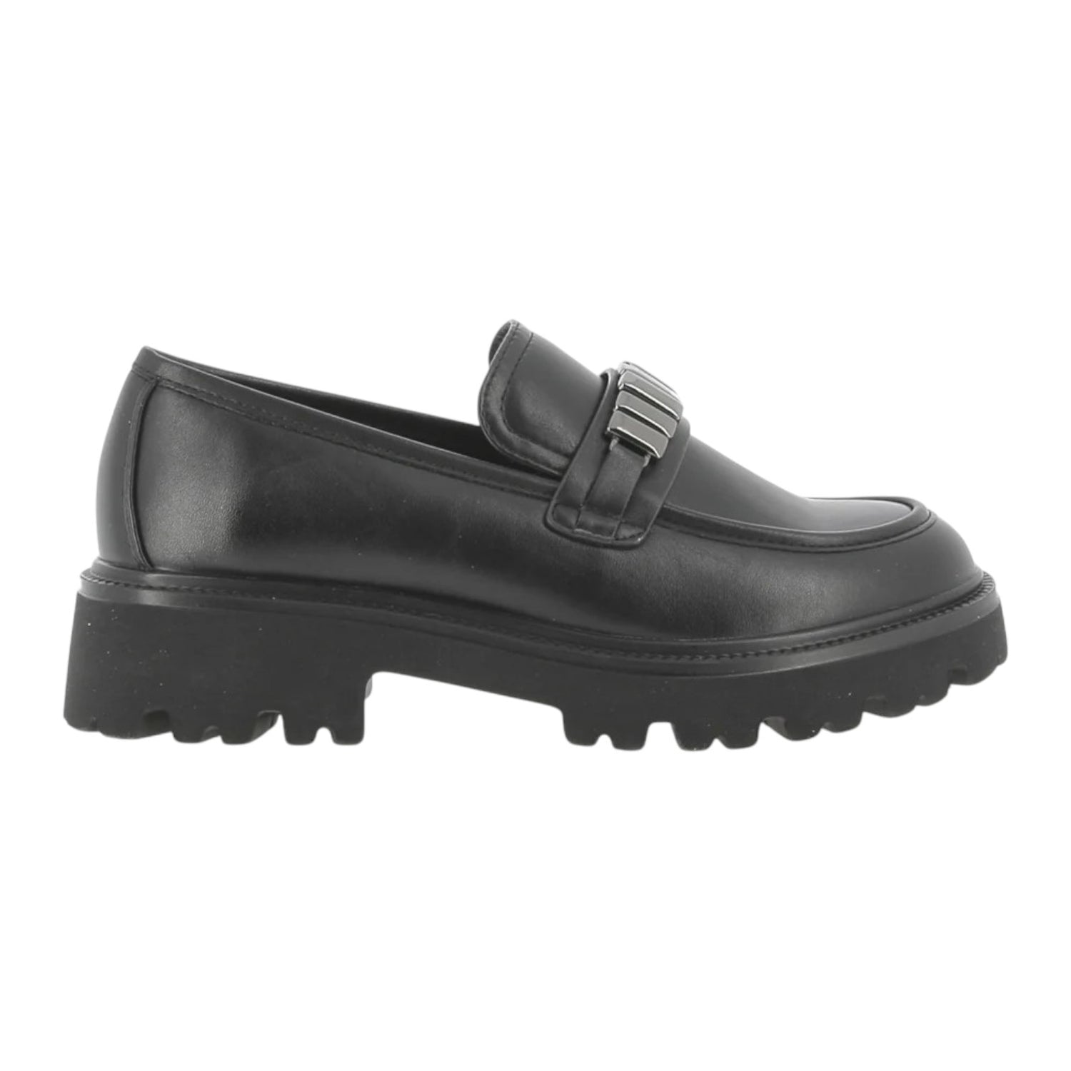 Keys Mocassino Donna in Ecopelle Nera con Morsetto