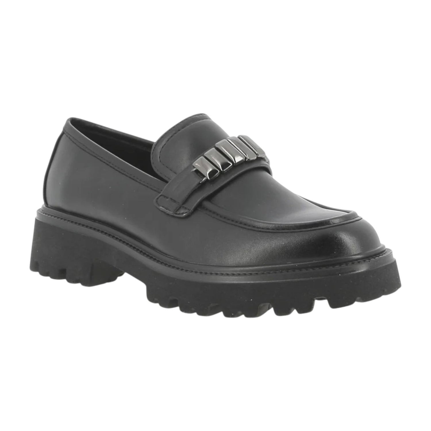 Keys Mocassino Donna in Ecopelle Nera con Morsetto