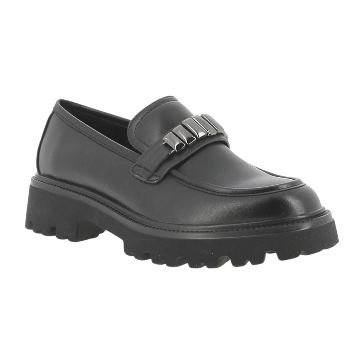 Keys Mocassino Donna in Ecopelle Nera con Morsetto