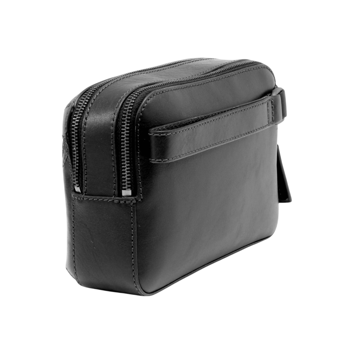 The Bridge Pochette Piccola Uomo in Pelle Nera con Doppio Scomparto