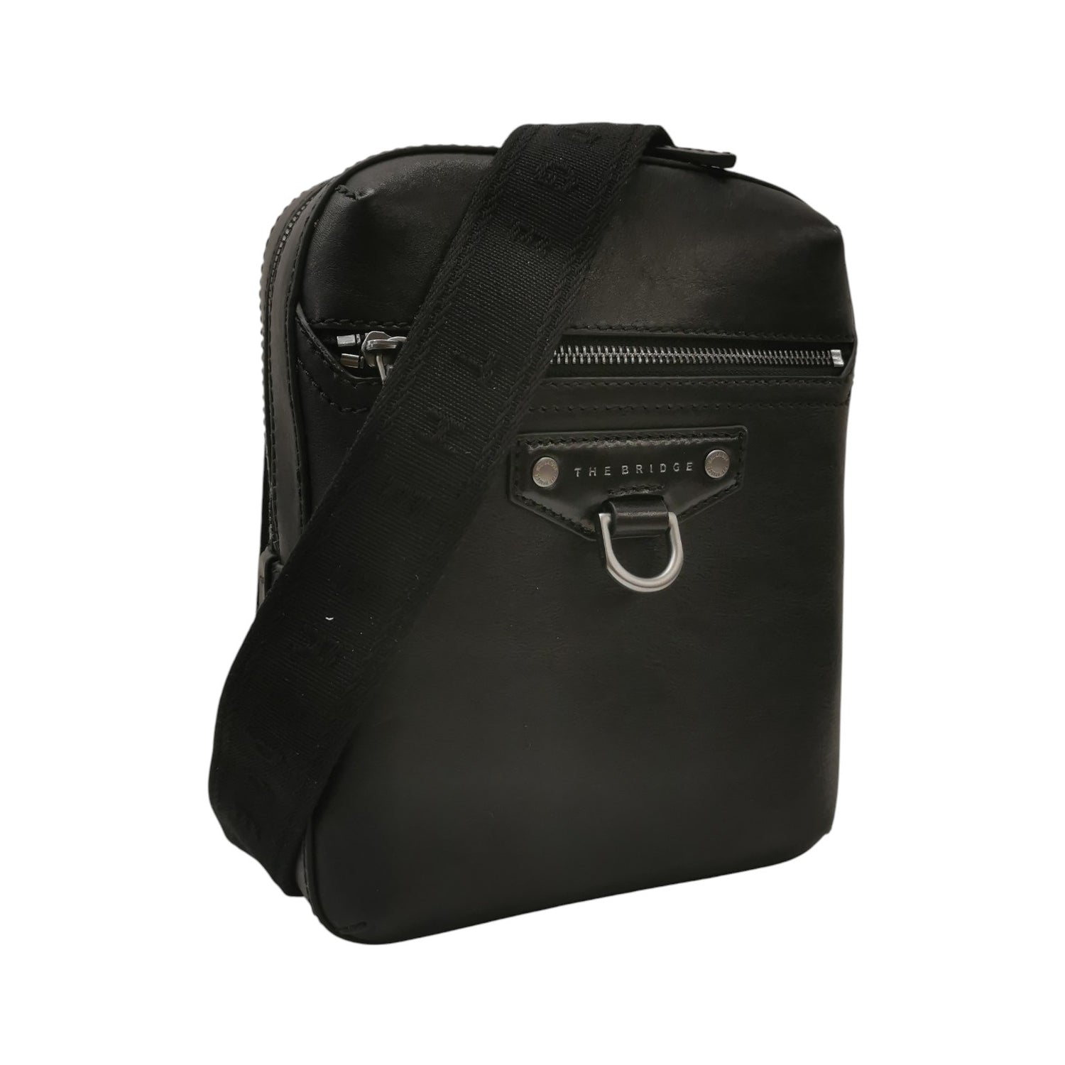 The Bridge Borsello Linea lacopo Uomo in Pelle Nera con Tracolla