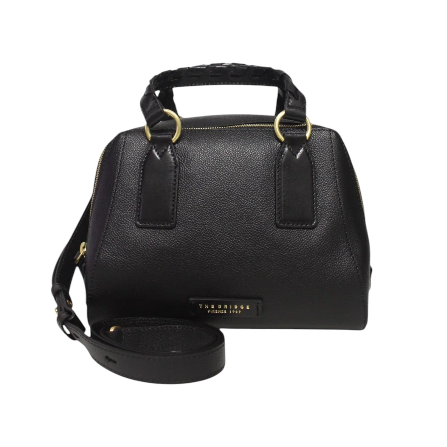 The Bridge Borsa a Mano Piccola Donna in Pelle Nera con Tracolla Regolabile
