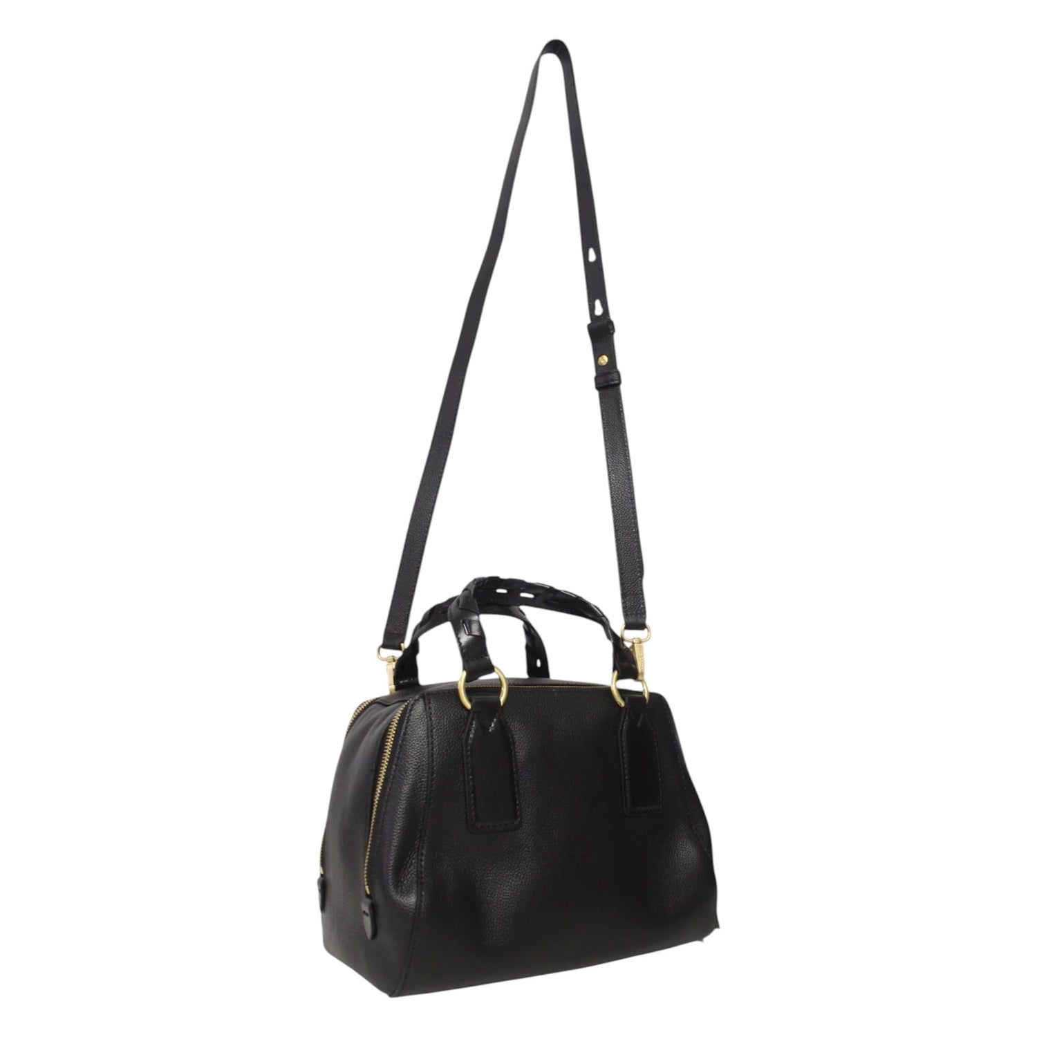 The Bridge Borsa a Mano Piccola Donna in Pelle Nera con Tracolla Regolabile