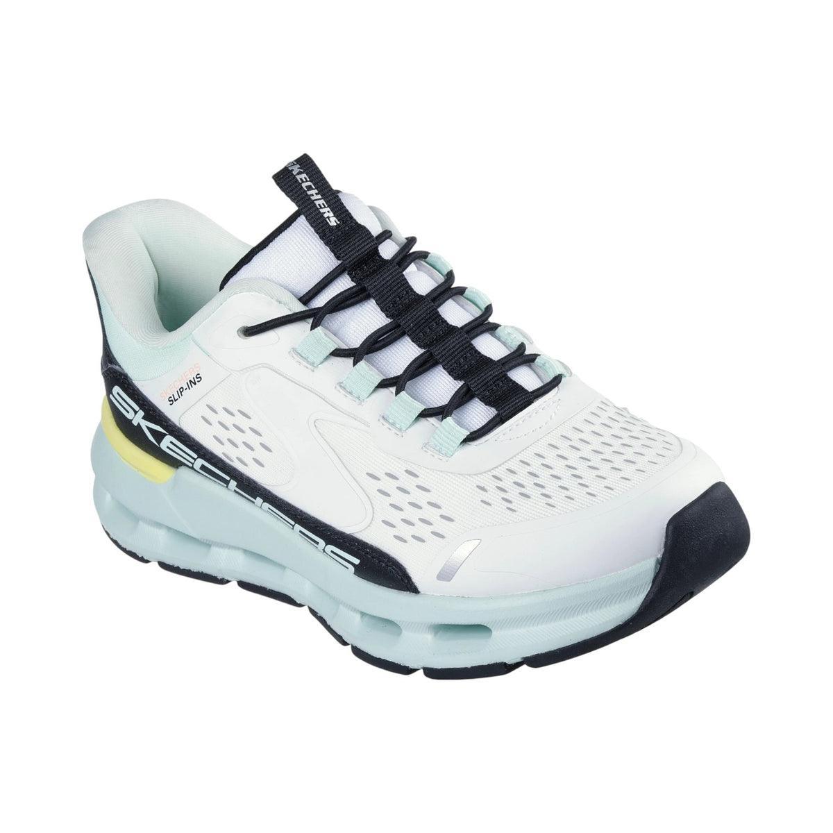 Skechers Slip-ins Unisex Bambino Bianco Turchese: Glide-Step - Vista Lane