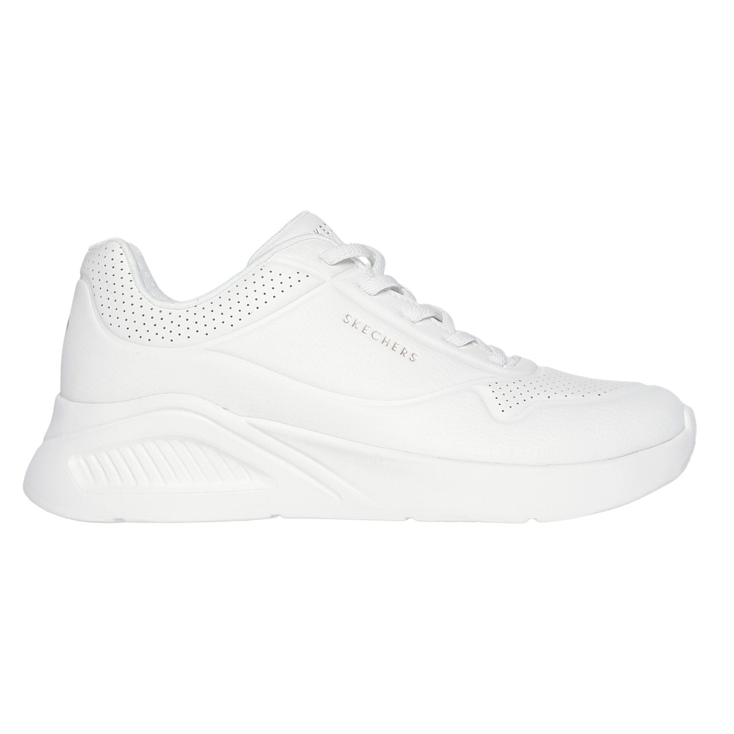 Skechers Slip On Donna in Ecopelle Bianca Uno Lite - Lite Work