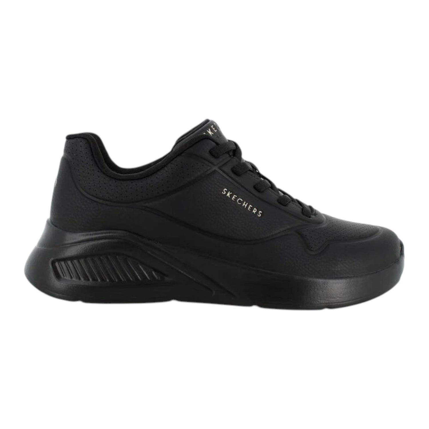 Skechers Slip On Donna in Ecopelle Nera Uno Lite - Lite Work