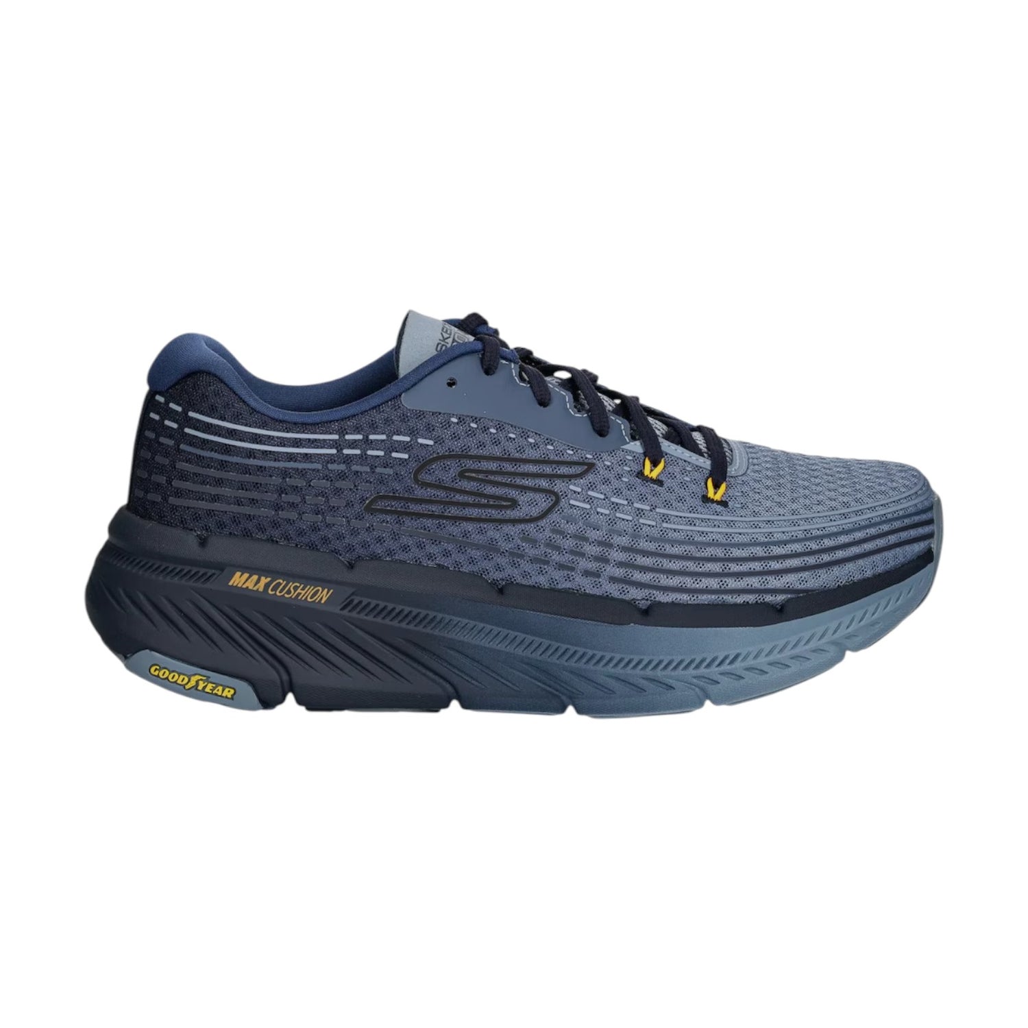 Skechers Sneakers Uomo in Tessuto Blu Max Cushioning Premier 2.0